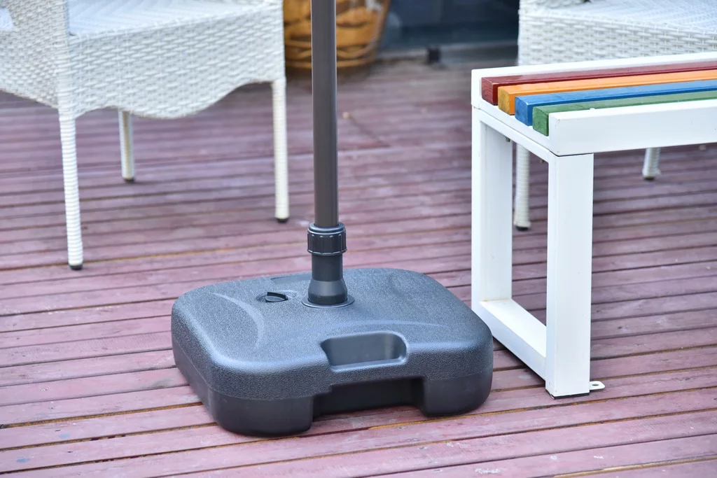 WestinTrends Square Patio Umbrella Fillable Plastic Base, Black