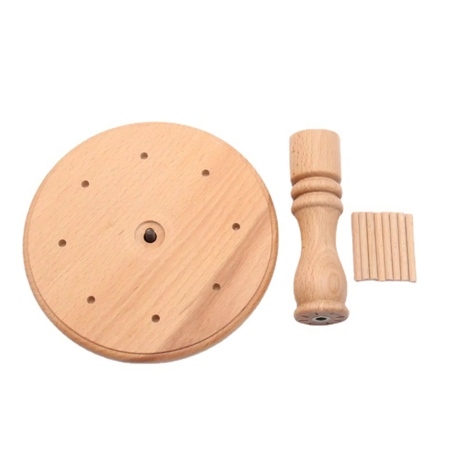 Wood 8 Spool Yarn Holder Crochet Tool Thread Rack Knitting Holder