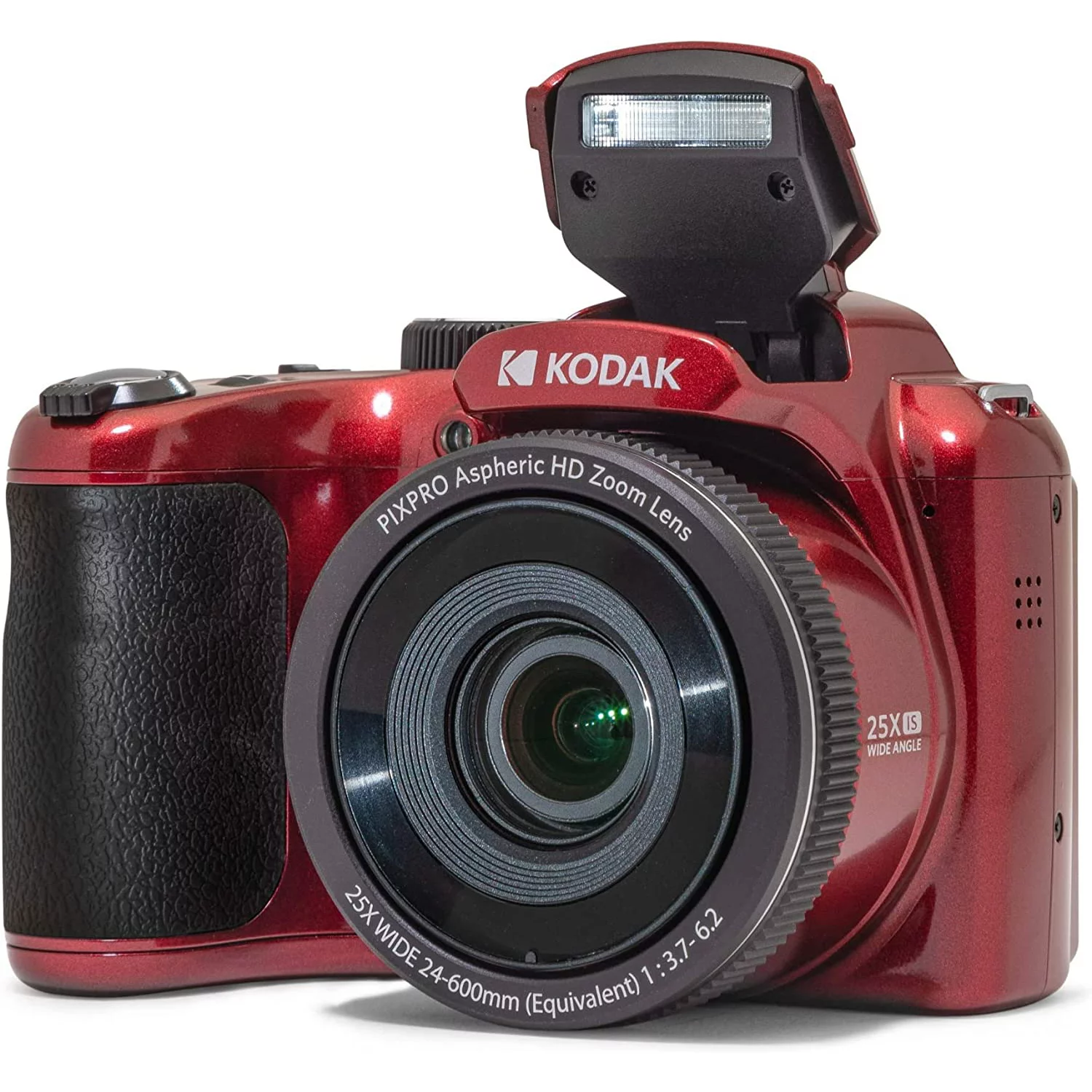 Open Box Kodak PIXPRO AZ255-RD 16MP Digital Camera 25x Optical Zoom 24mm Wide Angle Lens Optical Image Stabilization 1080p Full HD Video 3