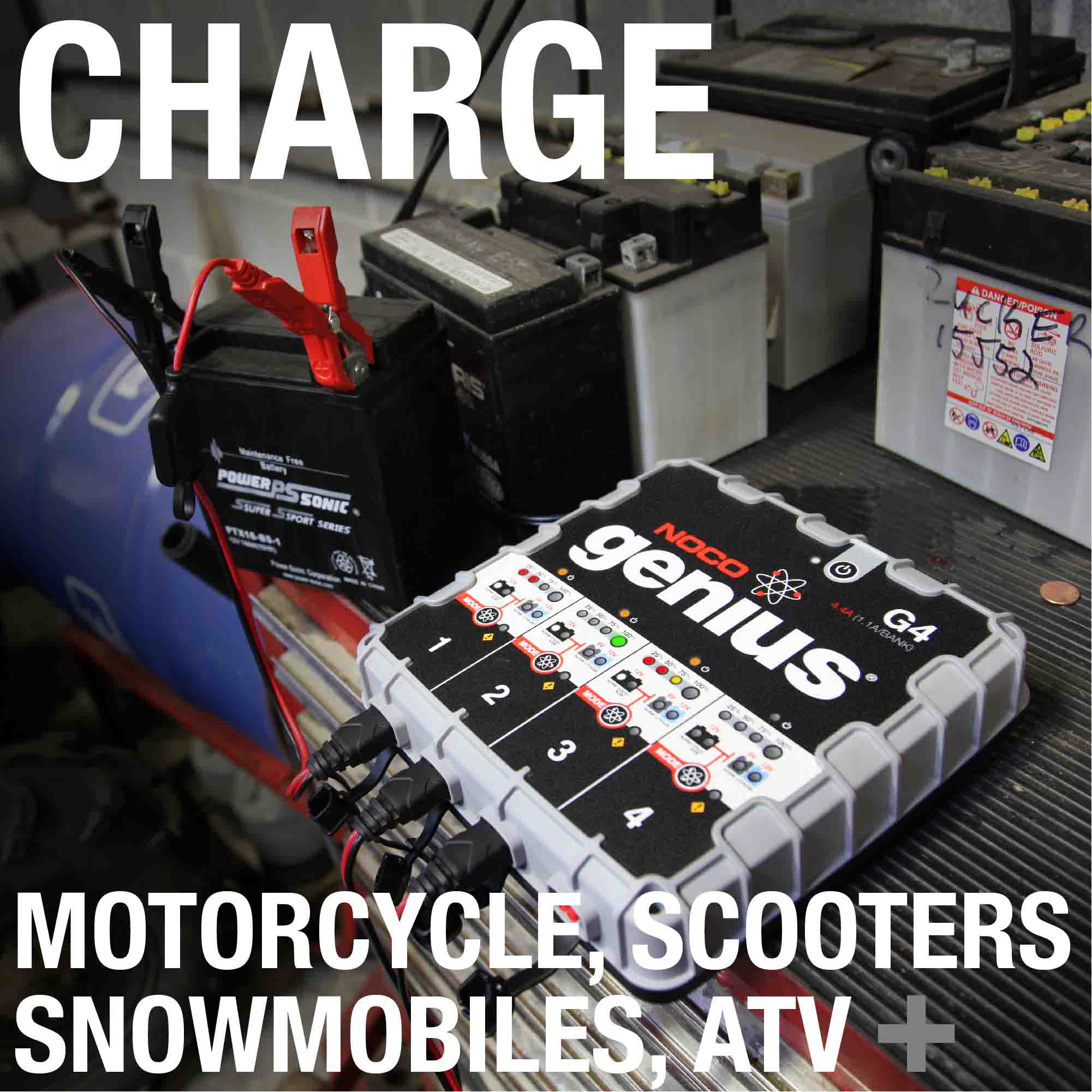 NOCO Genius G4 6V/12V 4.4 Amp 4-Bank Battery Charger and Maintainer
