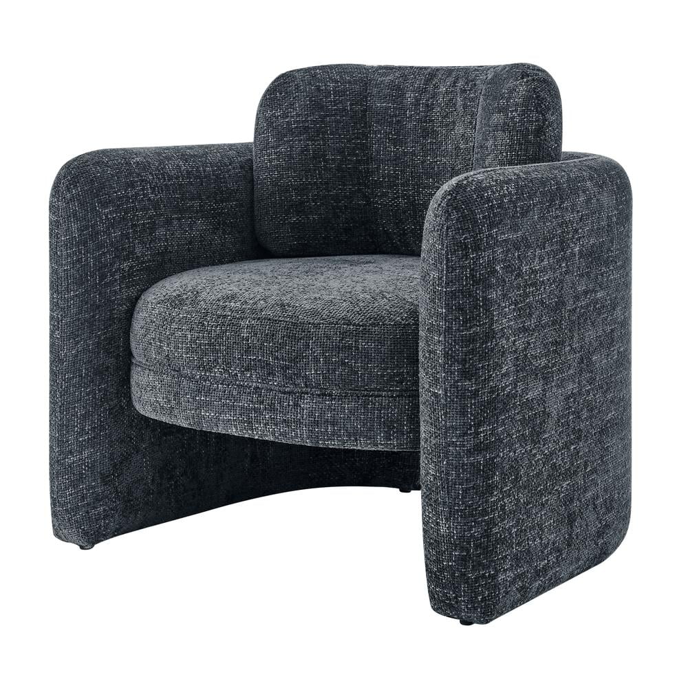 New Pacific Direct Deryll Fabric Accent Arm Chair in Grenada Charcoal