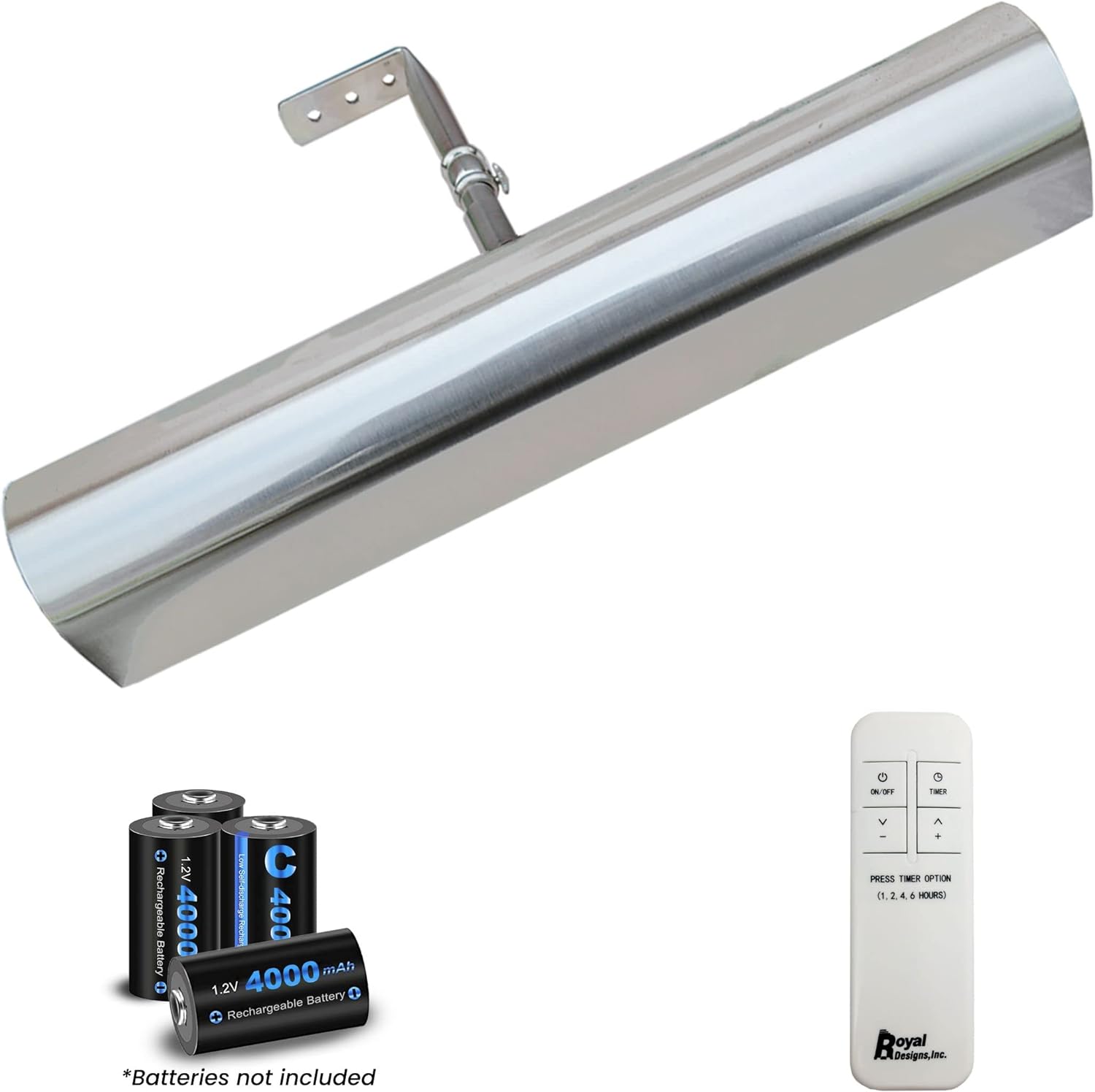 YILAN Cordless Remote Control LED Picture Light, Dimmable with Timer Function, Brushed Nickel, 10.75 inch