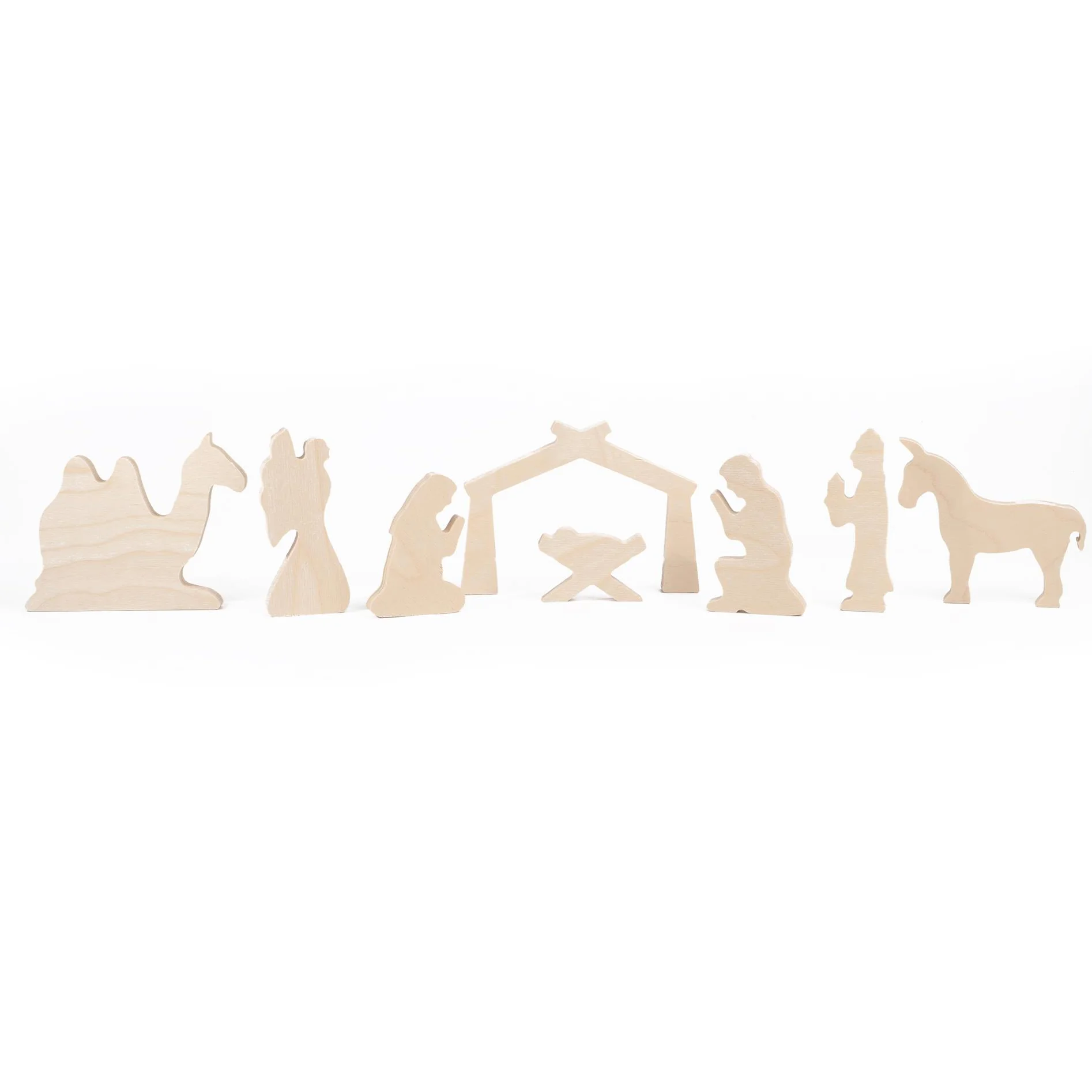 Good Wood Crate Set Nativity Scene 8pc