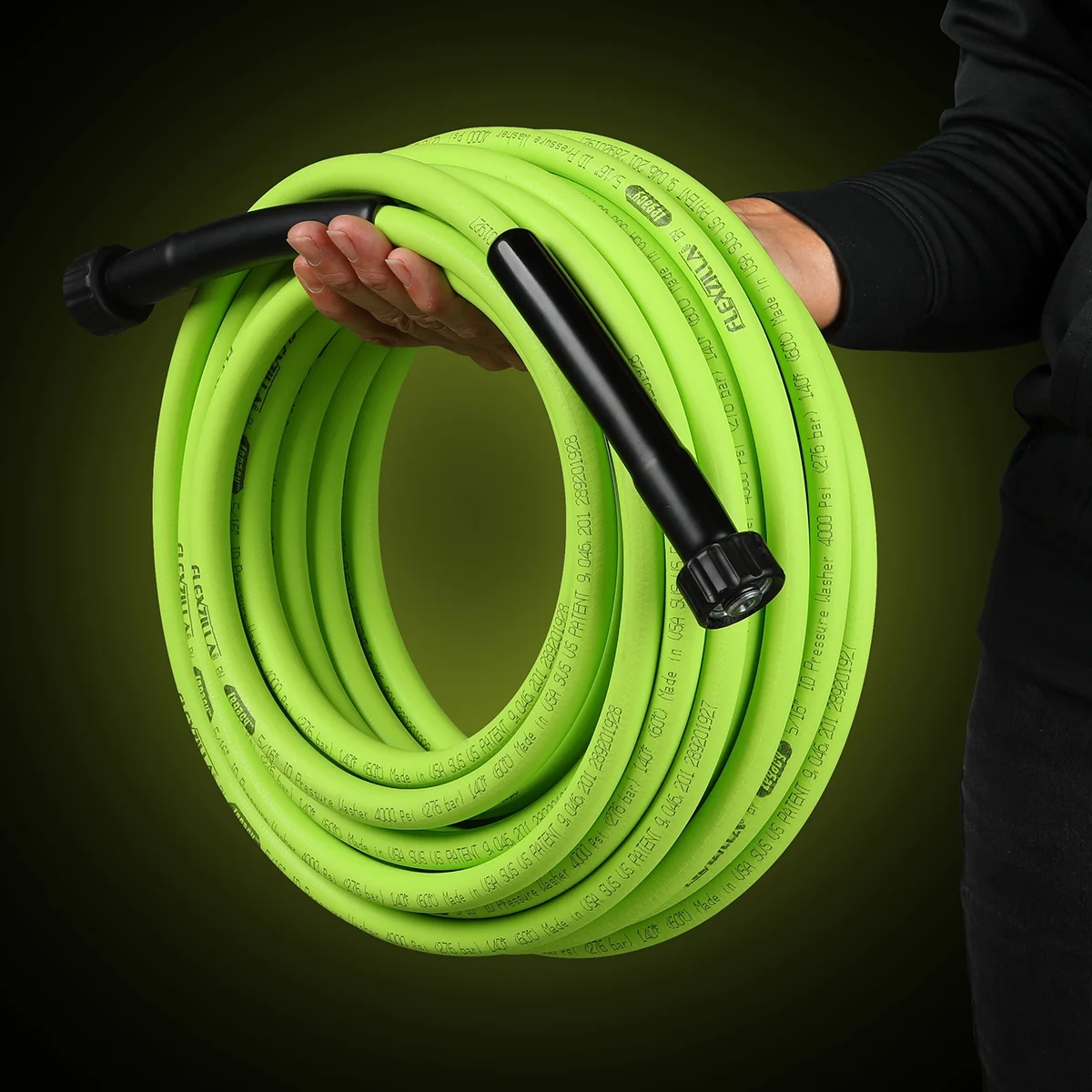 Flexzilla® Pressure Washer Hose, 5/16 in. x 25 ft., 4000 PSI, M22 Fittings, ZillaGreen®