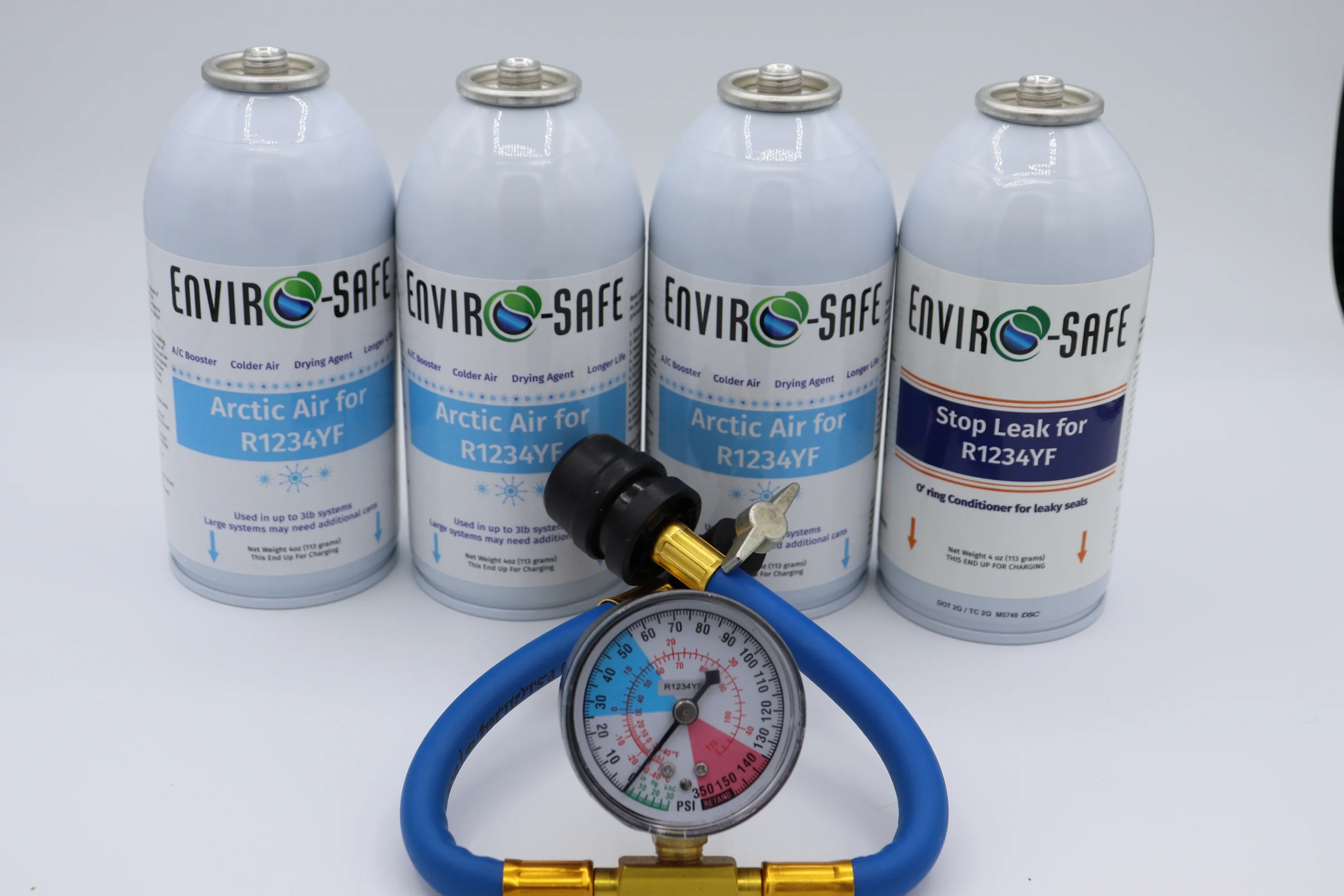 Envirosafe Arctic Air for R1234yf, Stop leak for R1234 with Charging Gauge