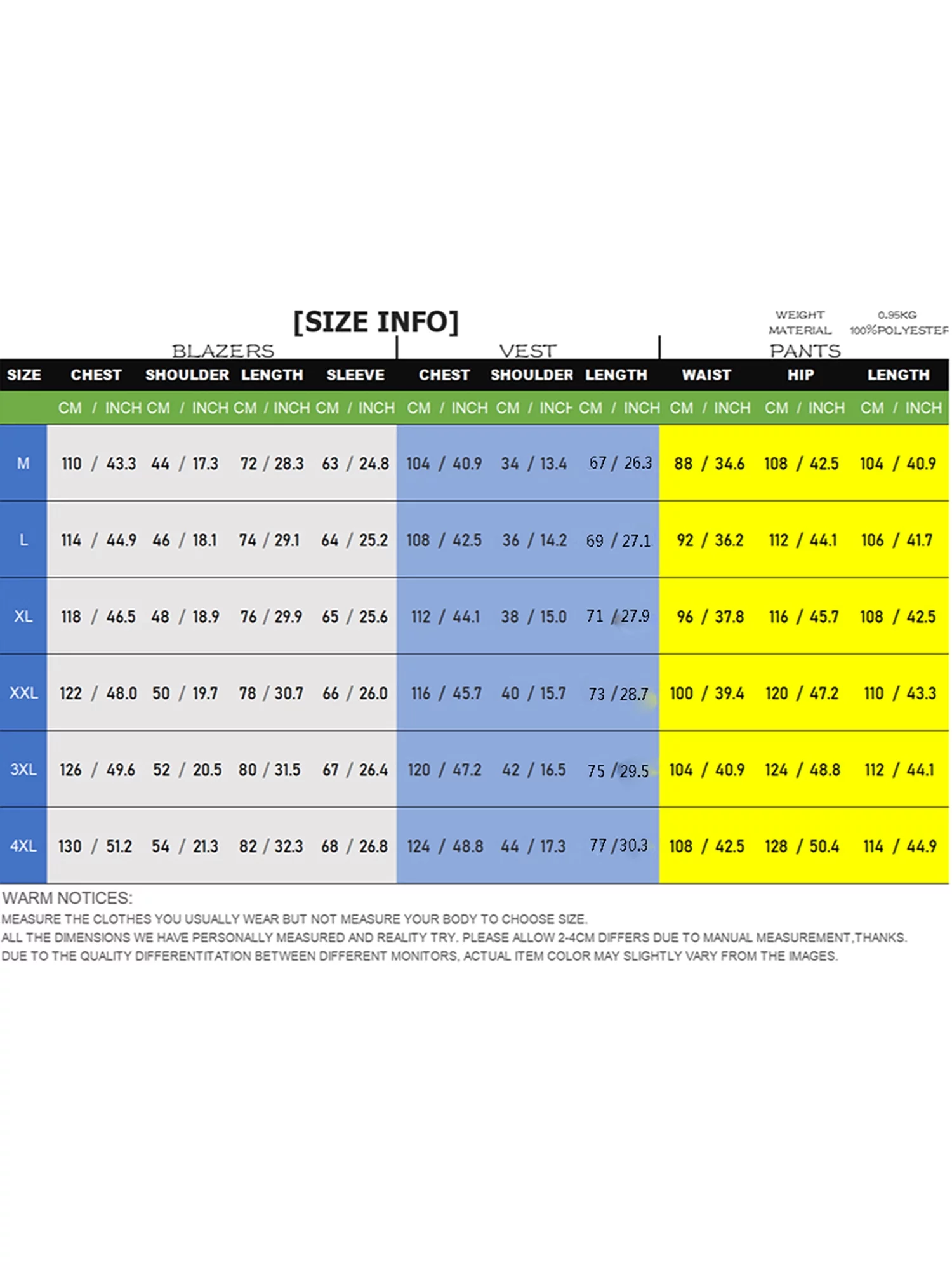 Men's 3 Piece Slim Fit Suit Double Breasted Tuxedo Suits Blazer Pants Vest Suit Set