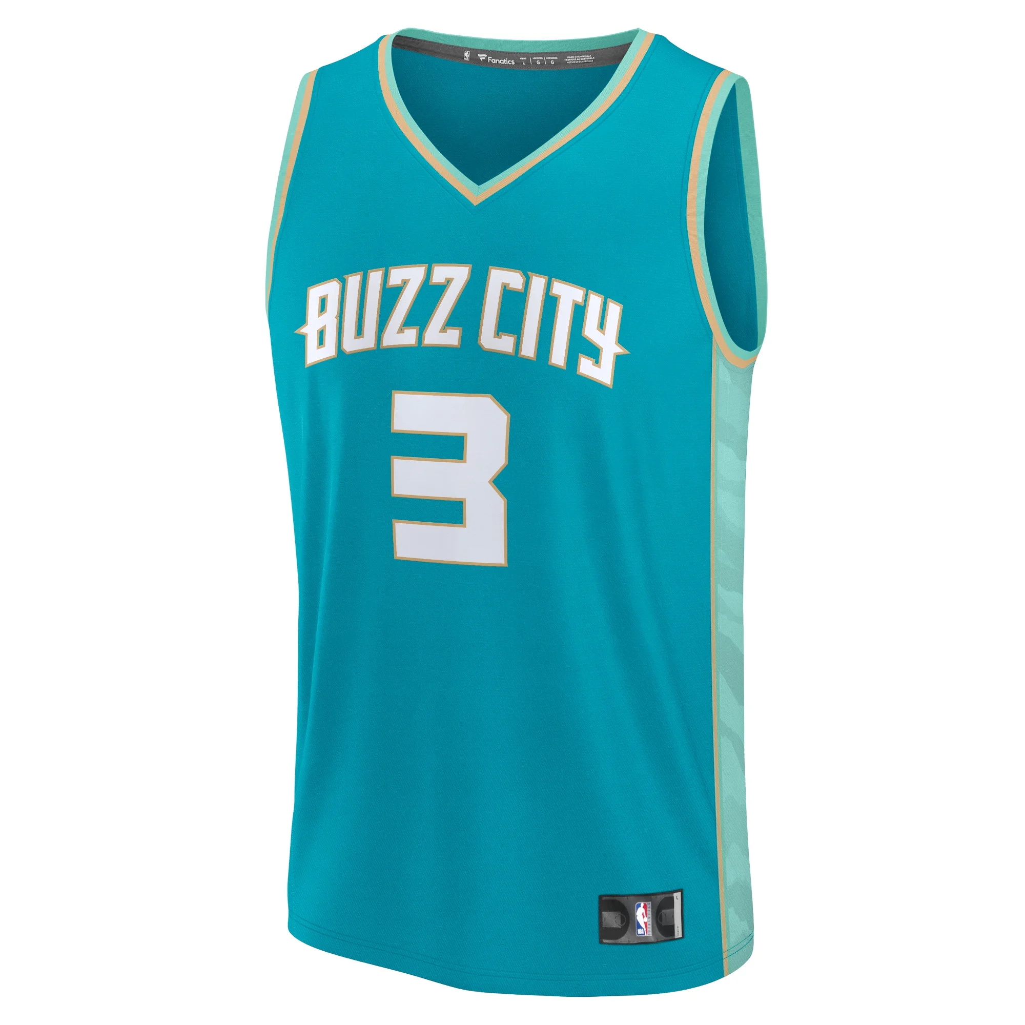 Men's Fanatics Terry Rozier Teal Charlotte Hornets Fast Break Jersey - City Edition
