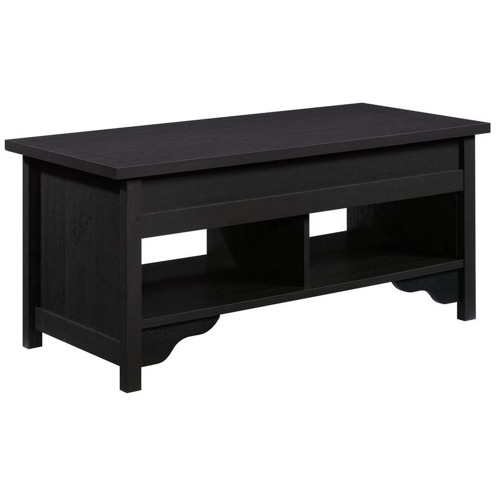 Pemberly Row Trail Wooden Lift Top Coffee Table in Raven Oak