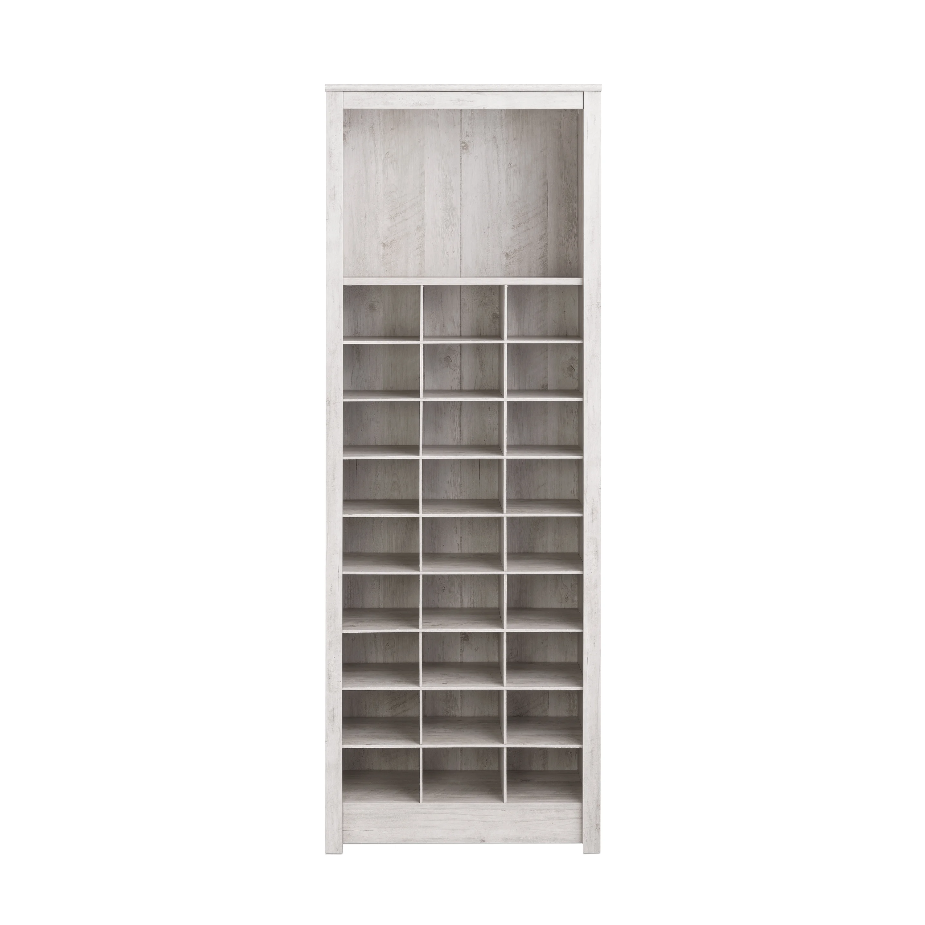 Prepac Rustic Ridge Washed White Shoe Cabinet 13