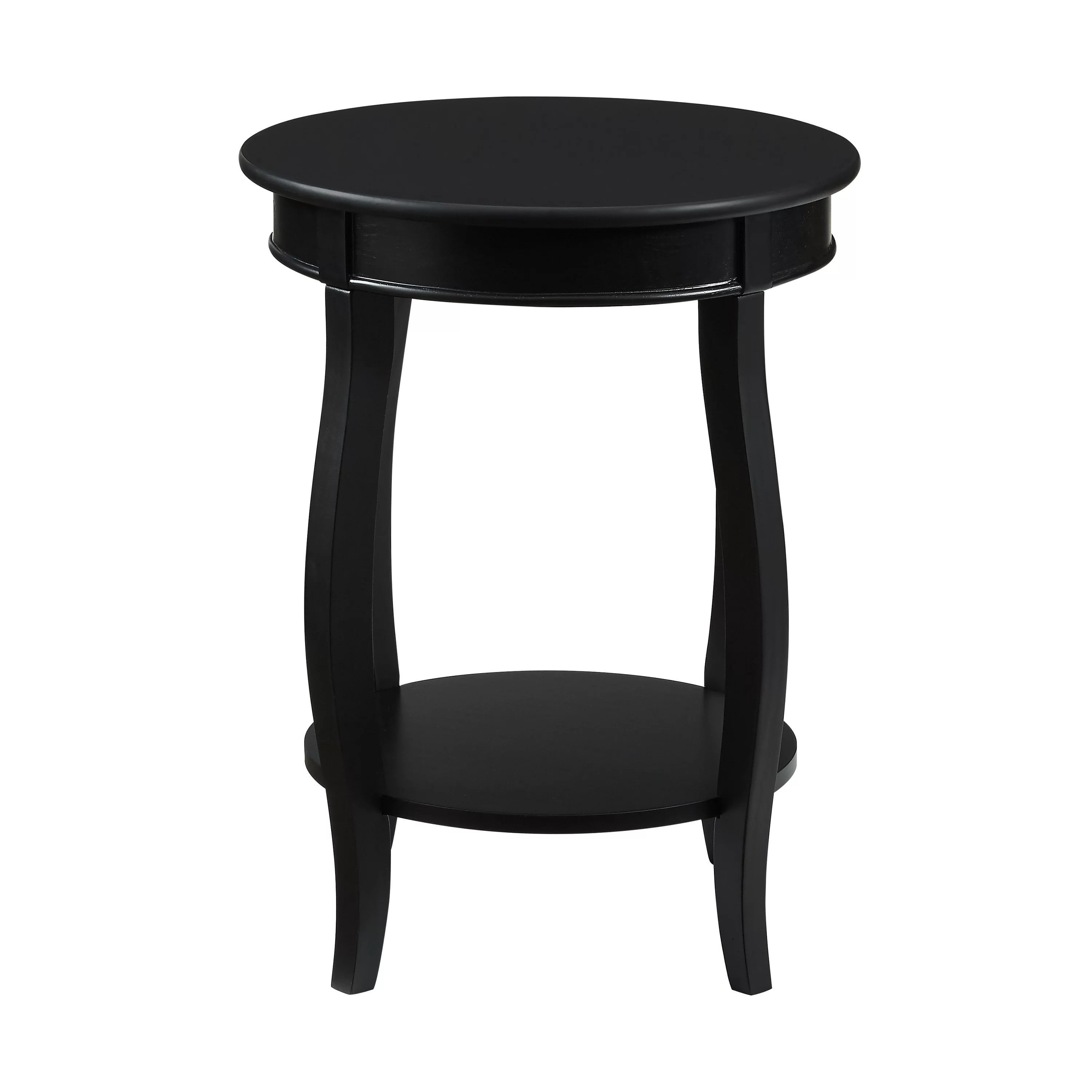 Powell Fiore Round Side Table, Black