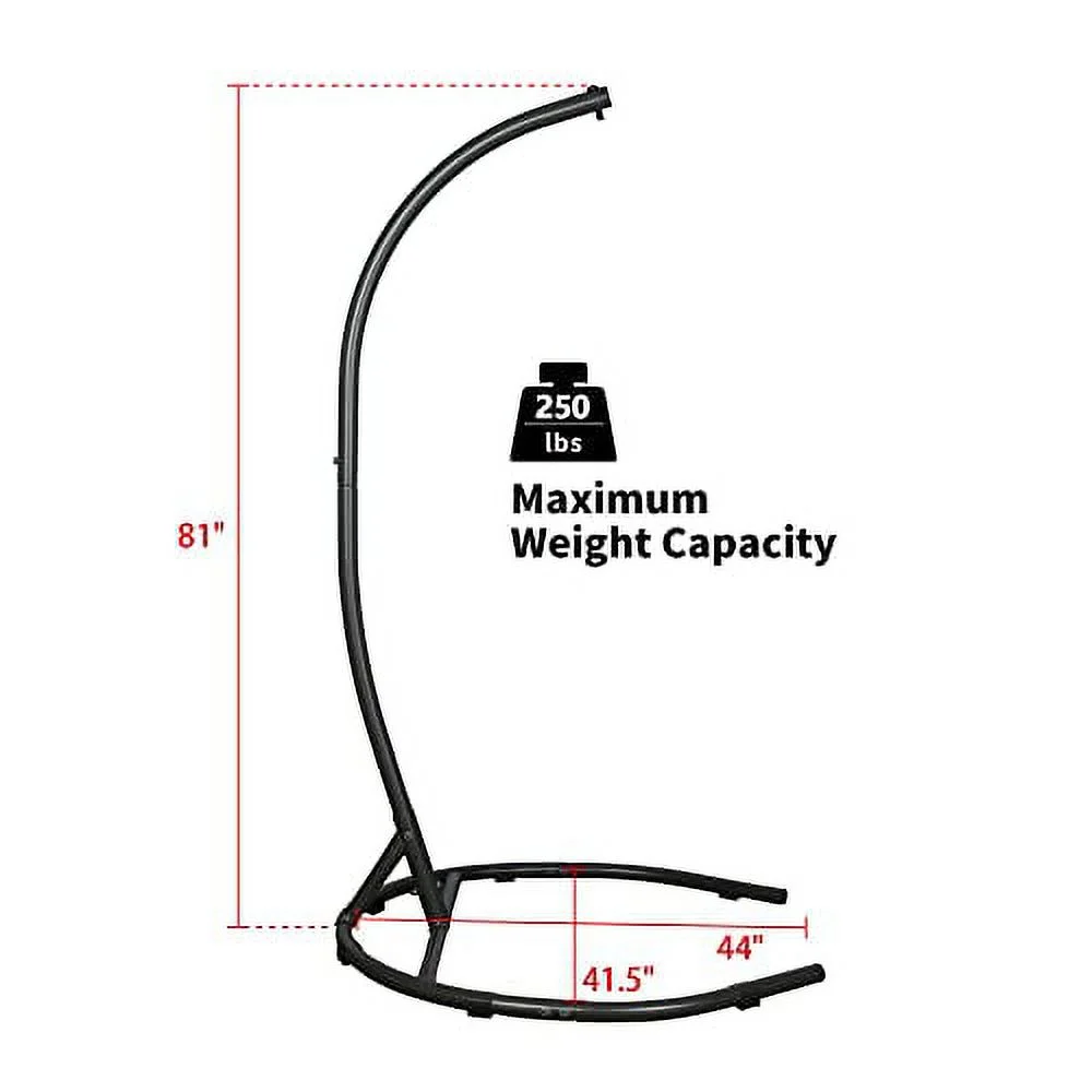 Ulax furniture Hammock Chair Stand, Egg Chair Stand, Hanging Chair Stand, Heavy Duty Steel Hammock Stand, Weather-Resistant Finish for Indoor or Outdoor Use