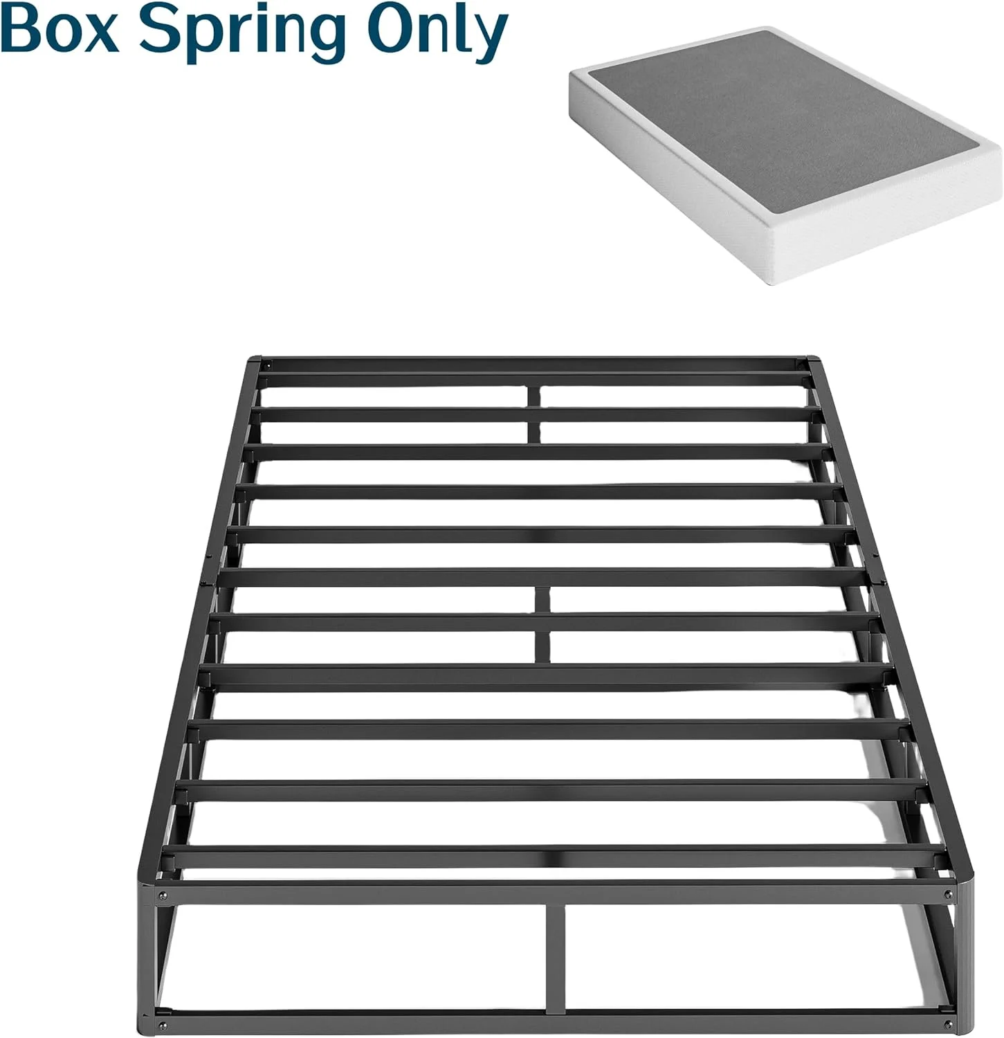 YILAN Twin-Box-Spring, 9 Inch Metal Twin Box Spring Only, Mattress Foundation Box Spring Twin with Fabric Cover, Easy Assembly, Noise Free, Non Slip