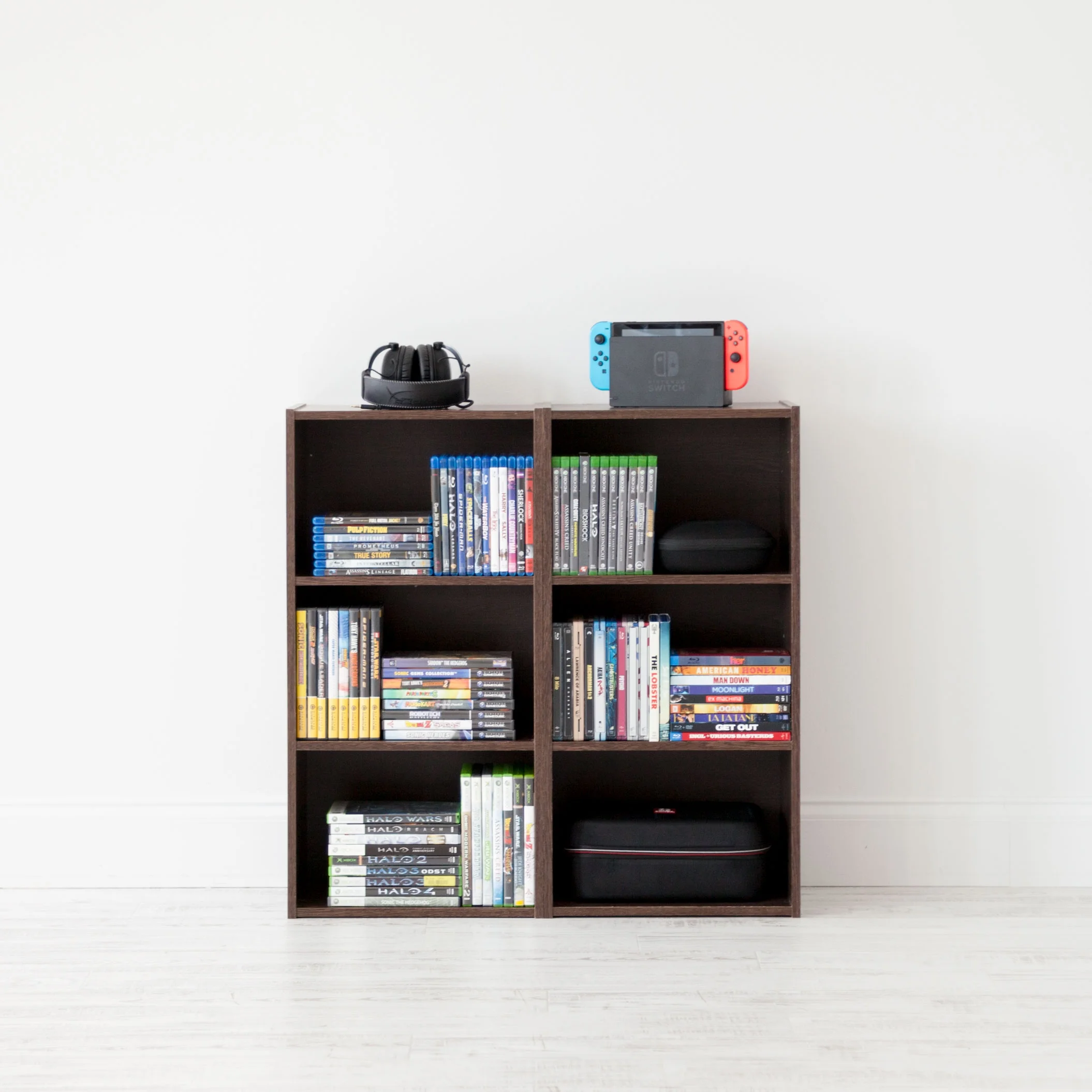 IRIS USA 3-Tier Wood Bookshelf, Cube Organizer Storage, Brown Oak