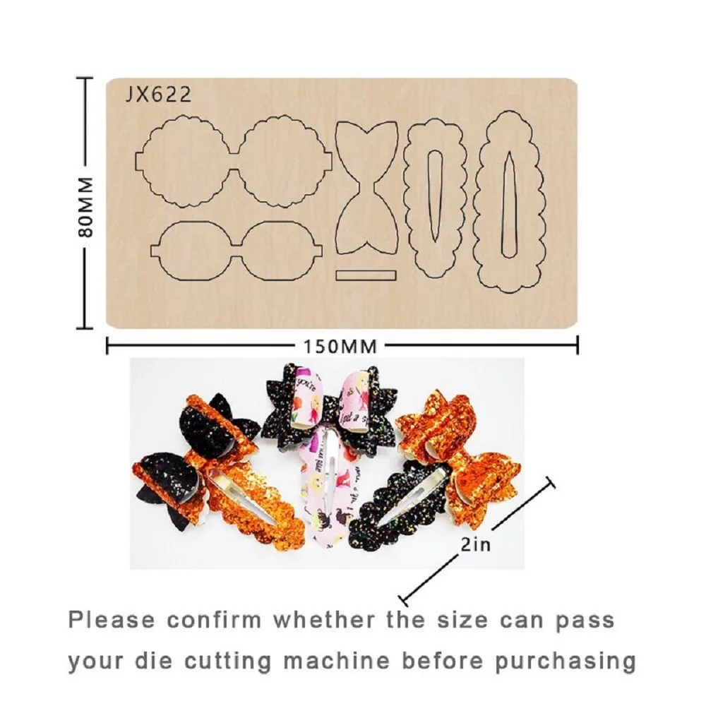 Bow Hairclip Cutting Dies Diy Craft Wood Die Cutter Scrapbooking Suitable For Common Big Shot And Sizzix Machines