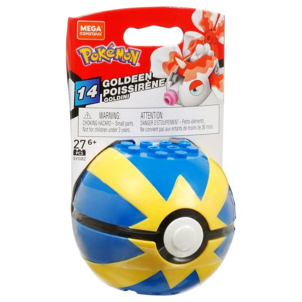 Mega Construx Pokemon Goldeen Poke Ball Building Set