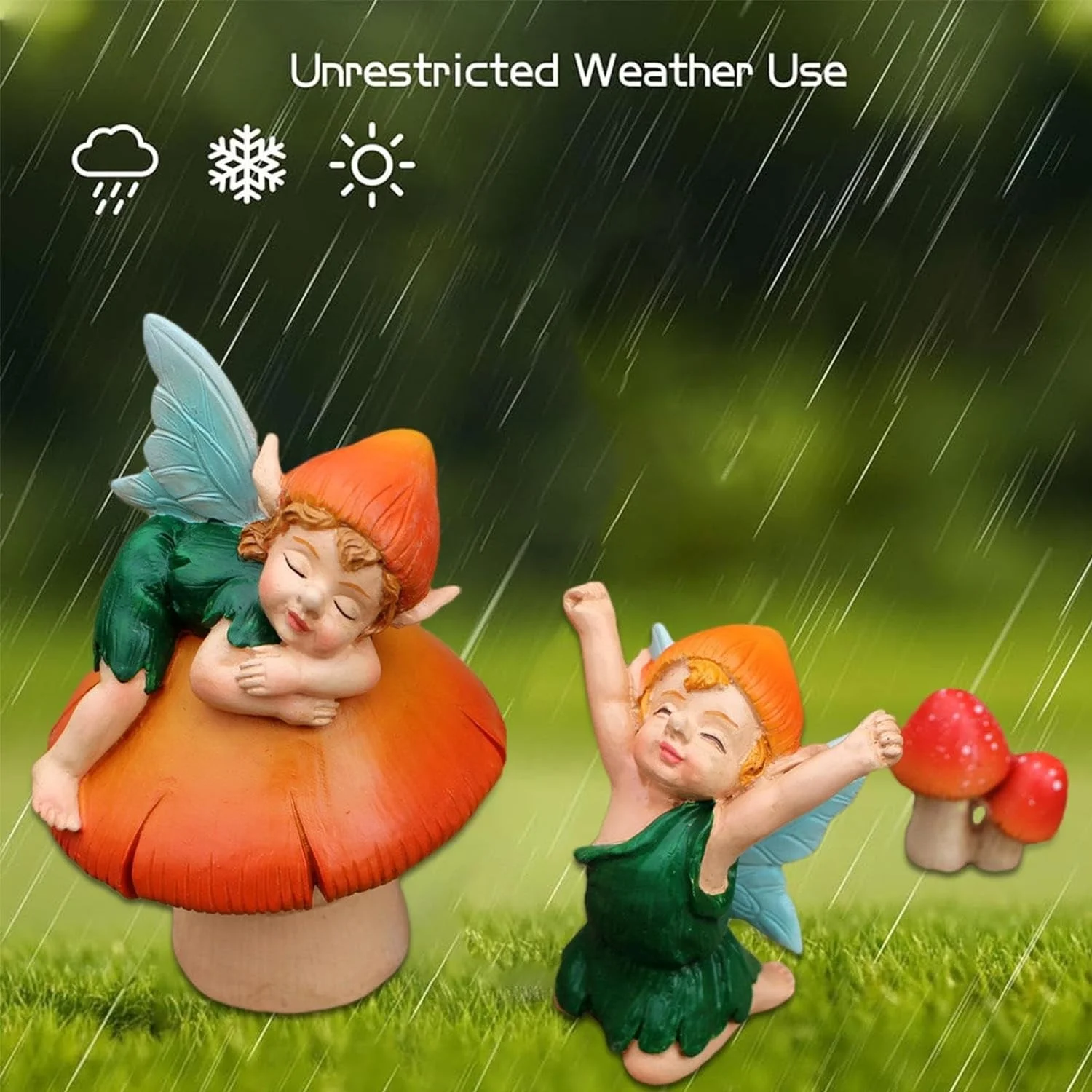 MOQIN Fairy Garden Accessories, Fairy Garden Kit- Fairies, 3Pcs Mini Figurines & Ornaments Set Decor for Outdoor or House Home Dollhouse Flower Pots