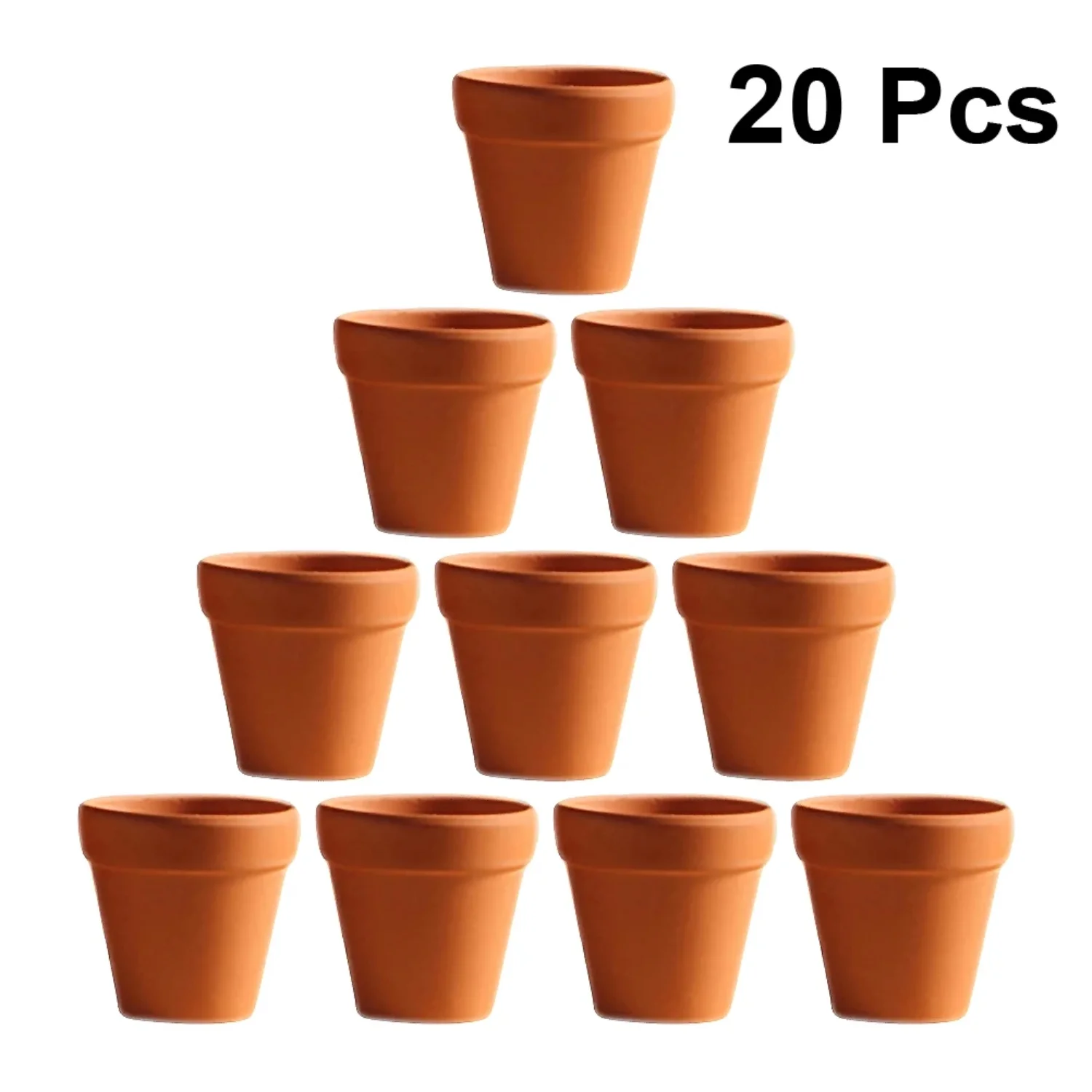 20pcs 3cm Mini Red Pottery Clay Flower Pot Terracotta Pot  Cacti Bonsai Planter Succulent Plants Decoration