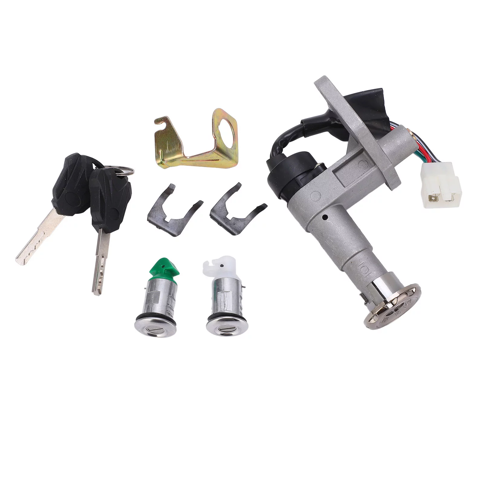 Ignition Switch,BOROCO Ignition Switch Key Set 4 Wires Metal Alloy Universal for GY6 4 Stroke 150cc Scooter Moped
