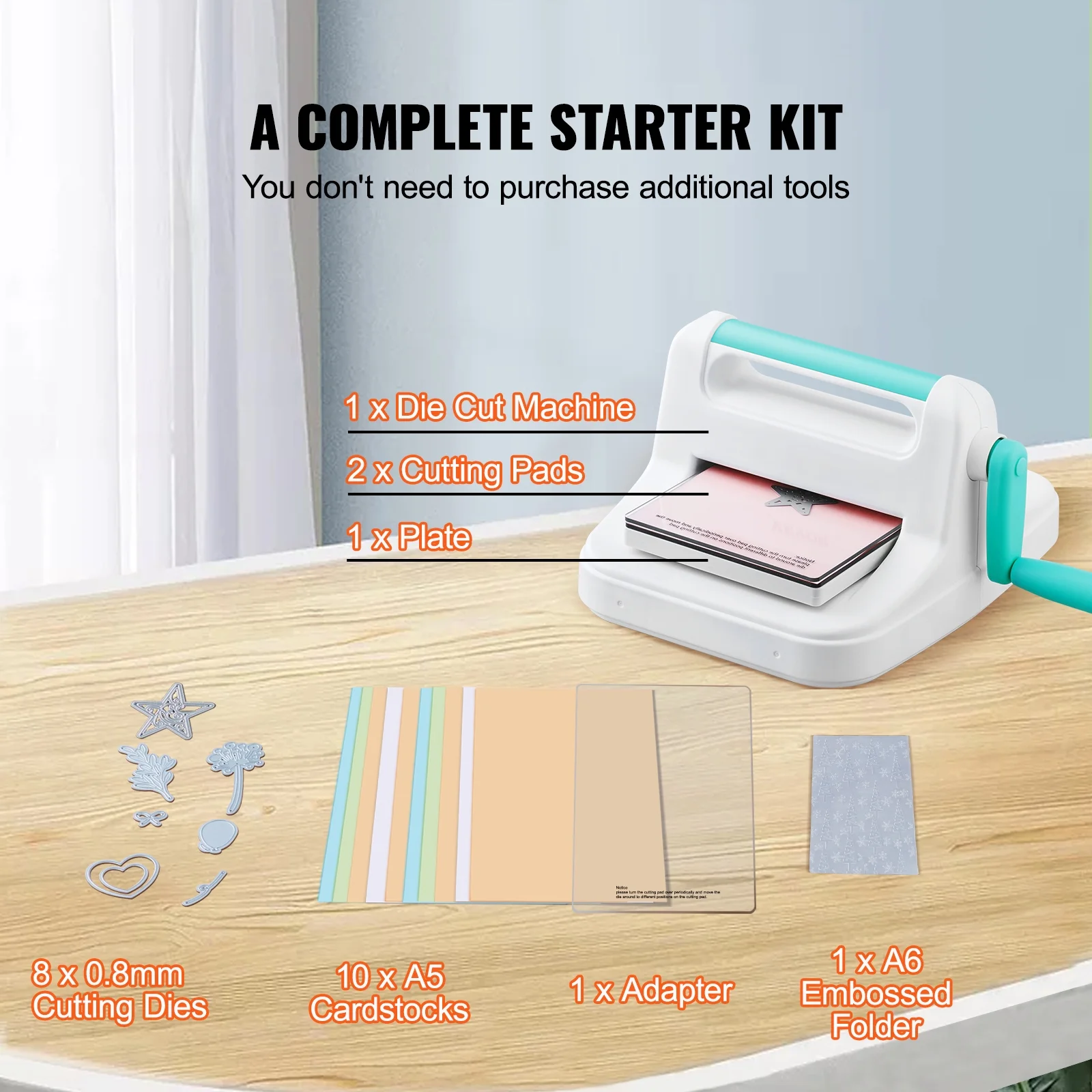 SKYSHALO Die Cutting & Embossing Machine for Arts & Crafts, 6 Inch Portable Manual Cut Machine, Scrapbooking & Cardmaking Tools, Perfect for Invitations, Birthday Cards, Greeting Cards