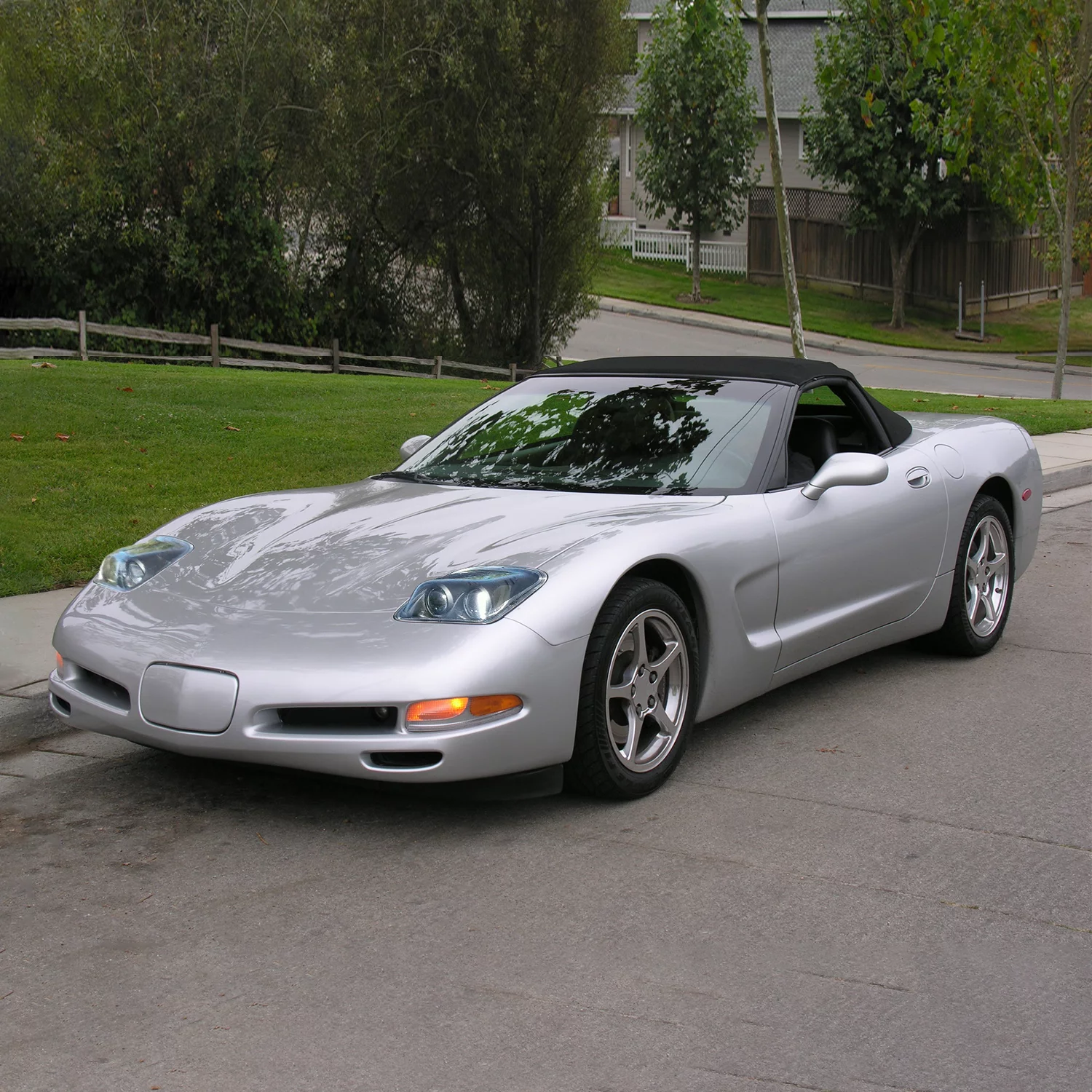 Spec-D Tuning Black Projector Headlights Head Lamps Compatible with 1997-2004 Chevy Corvette C5 Left + Right Pair Headlamps Assembly