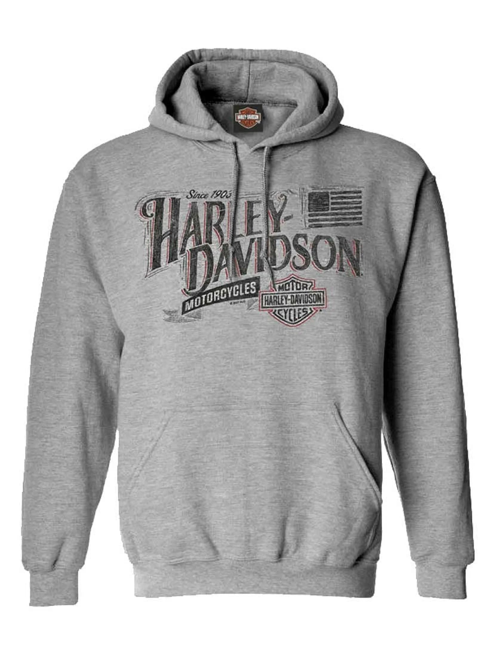 Harley-Davidson Men's Etched Name Pullover Performance Hoodie Sweatshirt (L), Harley Davidson