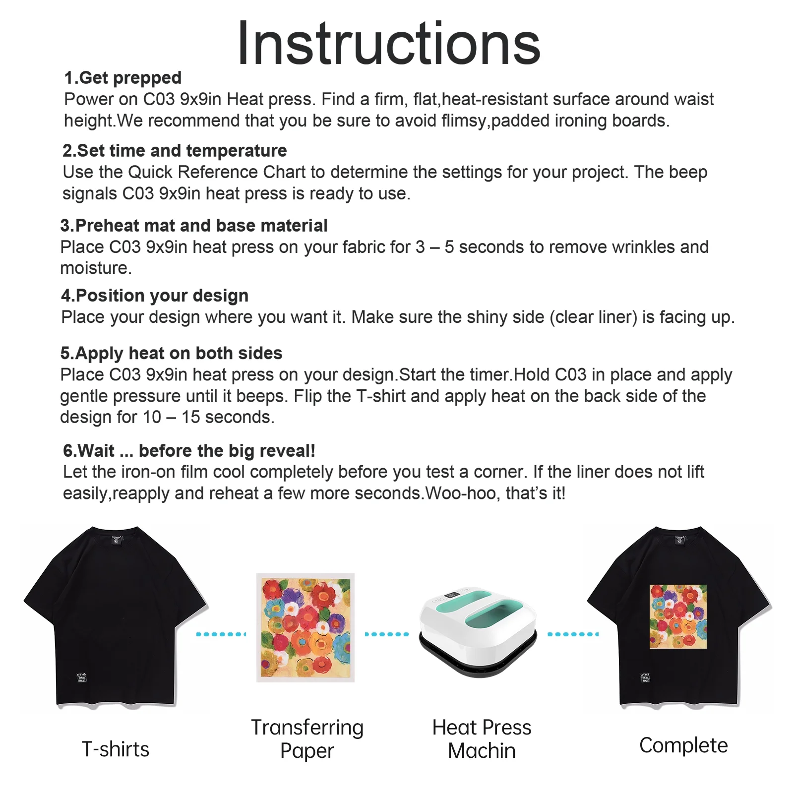 Heat Press Machine,Vinyl Shirt S Iron Press Heat Sublimation And Vinyl Function Sublimation And Shutdown Safety Function Press Heat Heat Adjustable And Vinyl Shirt Temperature And Auto