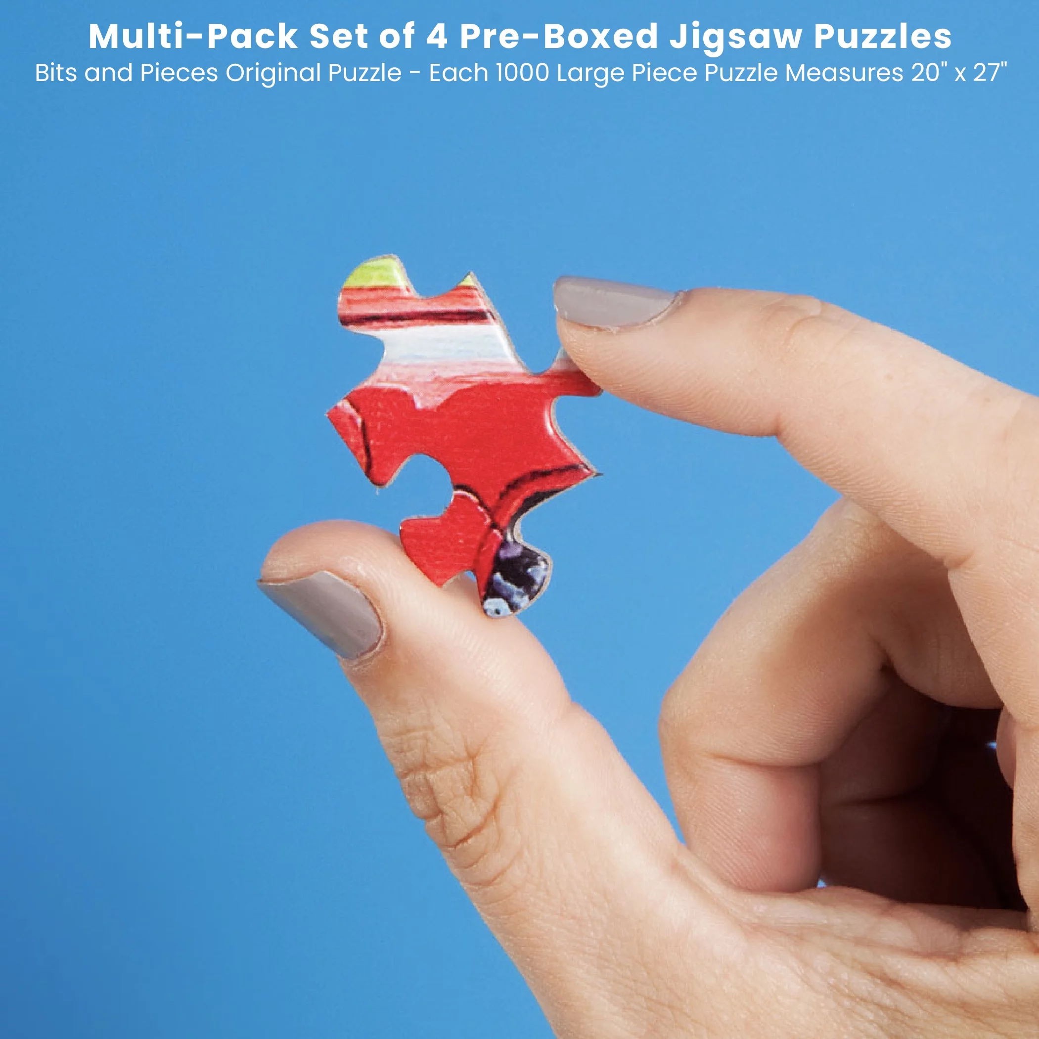 Bits and Pieces - 4-In-1 Multi-Pack Simpler Times 1000 Piece Jigsaw Puzzles for Adults - Each Puzzle Measures 20