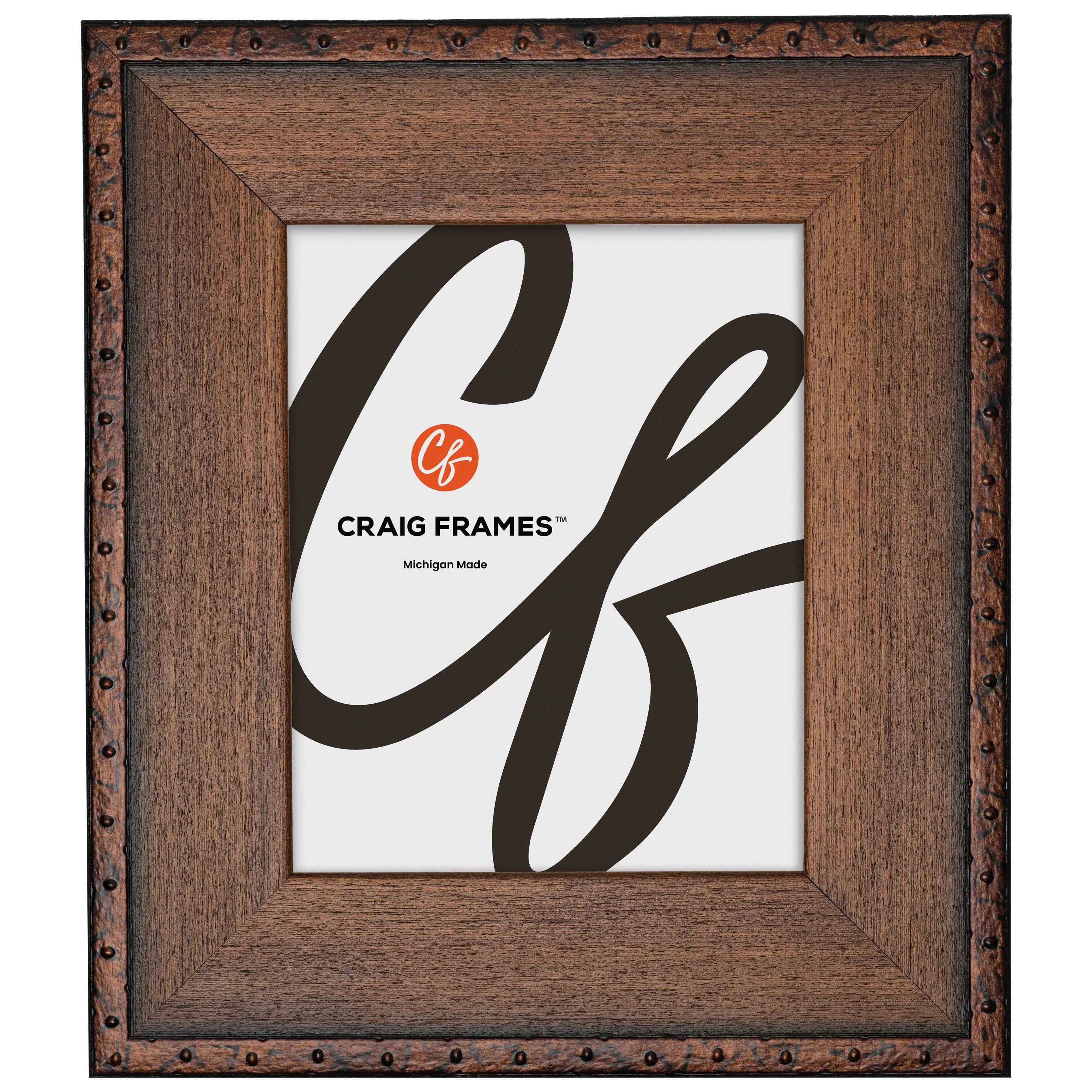 Craig Frames Constitution Nautical, 14x18 Picture Frame, Walnut Brown