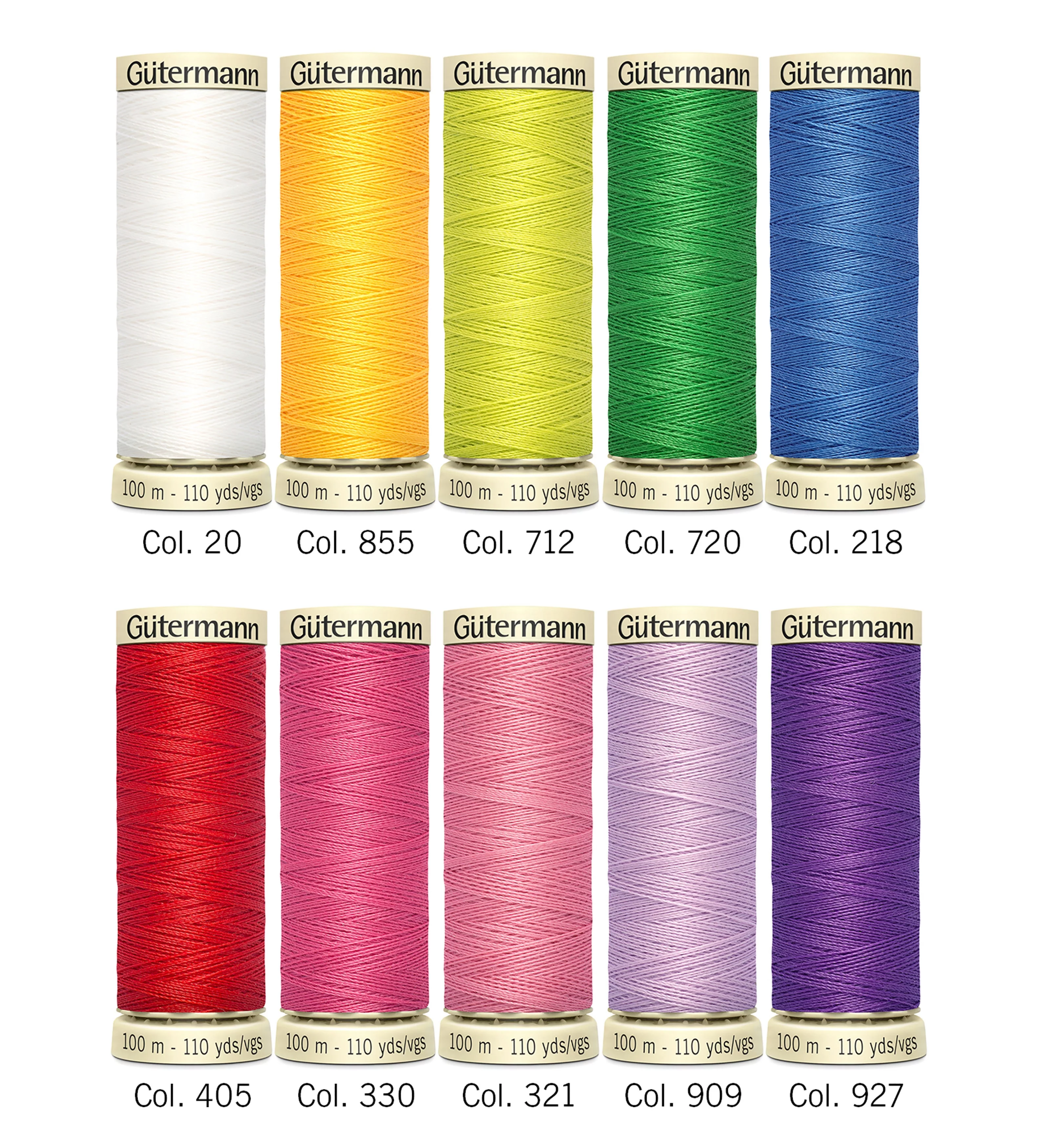 Gutermann Sew-All Polyester Thread Set - 10 Spools-Pastels