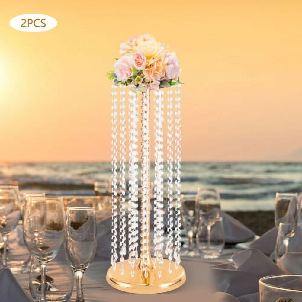 Table Flower Vase 2Packs Metal reestand  Flower Vase Wedding Party Decor 23.6in