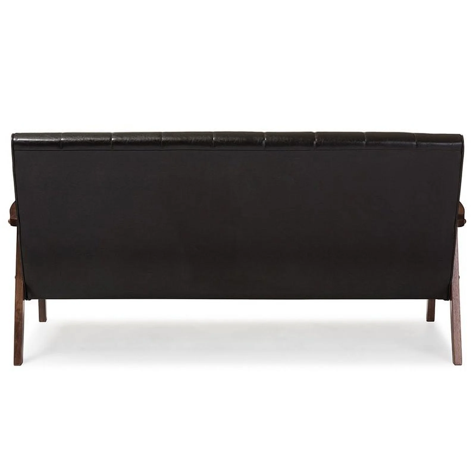 Home Square 2 Piece Living Room Set with Sofa and Loveseat in Dark Brown