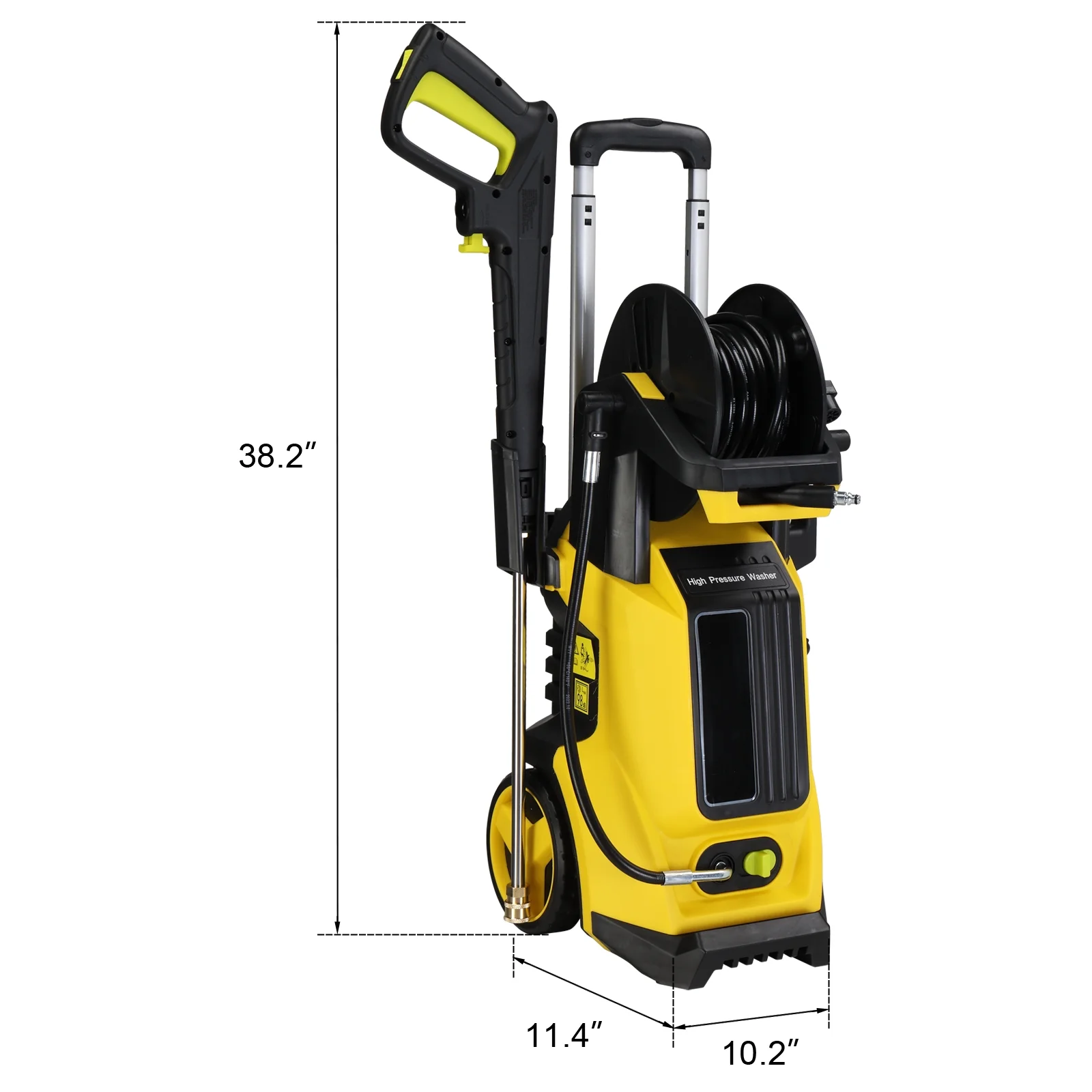 3800PSI High Pressure Cleaner, 110V Electric Power Washer with 1800W Motor - Yellow