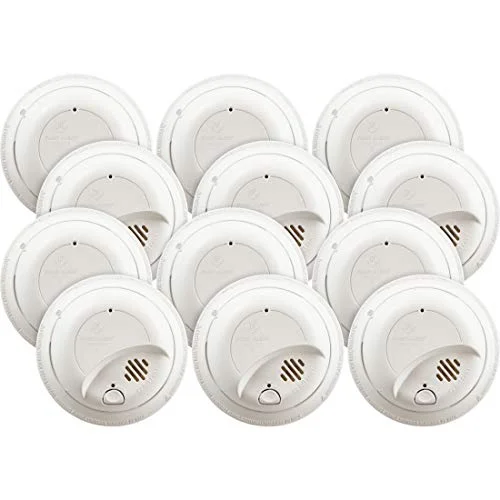 FIRST ALERT BRK 9120B-12 Hardwired Smoke Detector with Backup Battery, 12-Pack