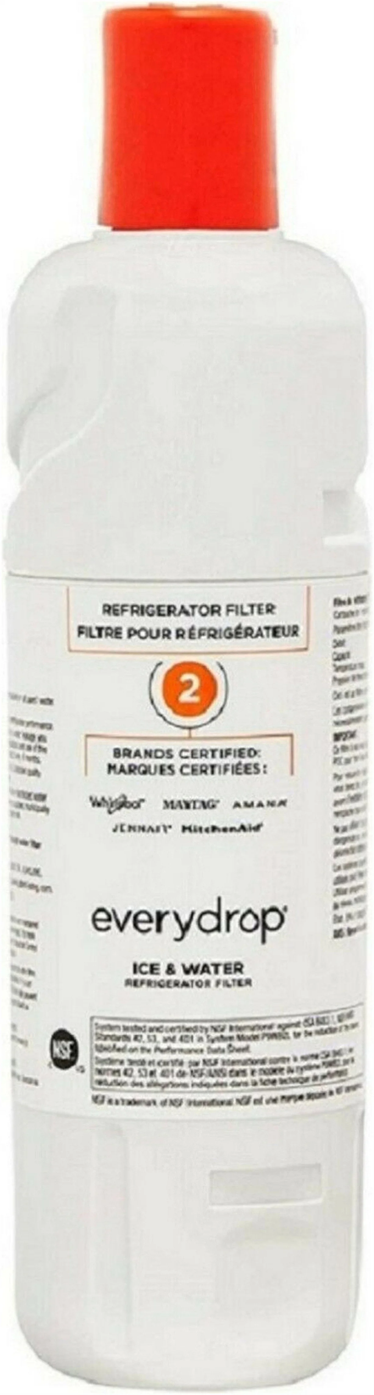 EDR2RXD1 Water Filter Replacement 2 Compatible with W10413645A W10413645 469082 46-9082 9082 469903 46-9903 9903 P6RFWB2 P6WB2L and P6WB2NL, 1Pack