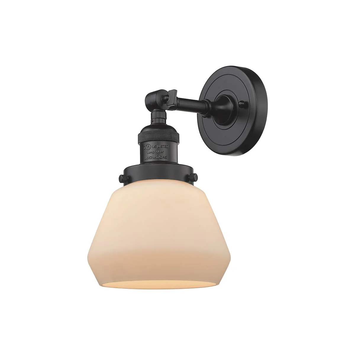 Innovations 203-OB-G171-LED Fulton 1 Light Sconce part of the Franklin Restoration Collection, Oil Rubbed Bronze