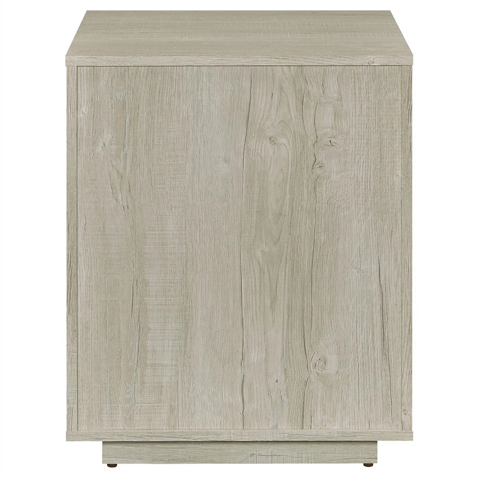 Pemberly Row 3-drawer Modern Wood Square File Cabinet in Whitewashed Gray