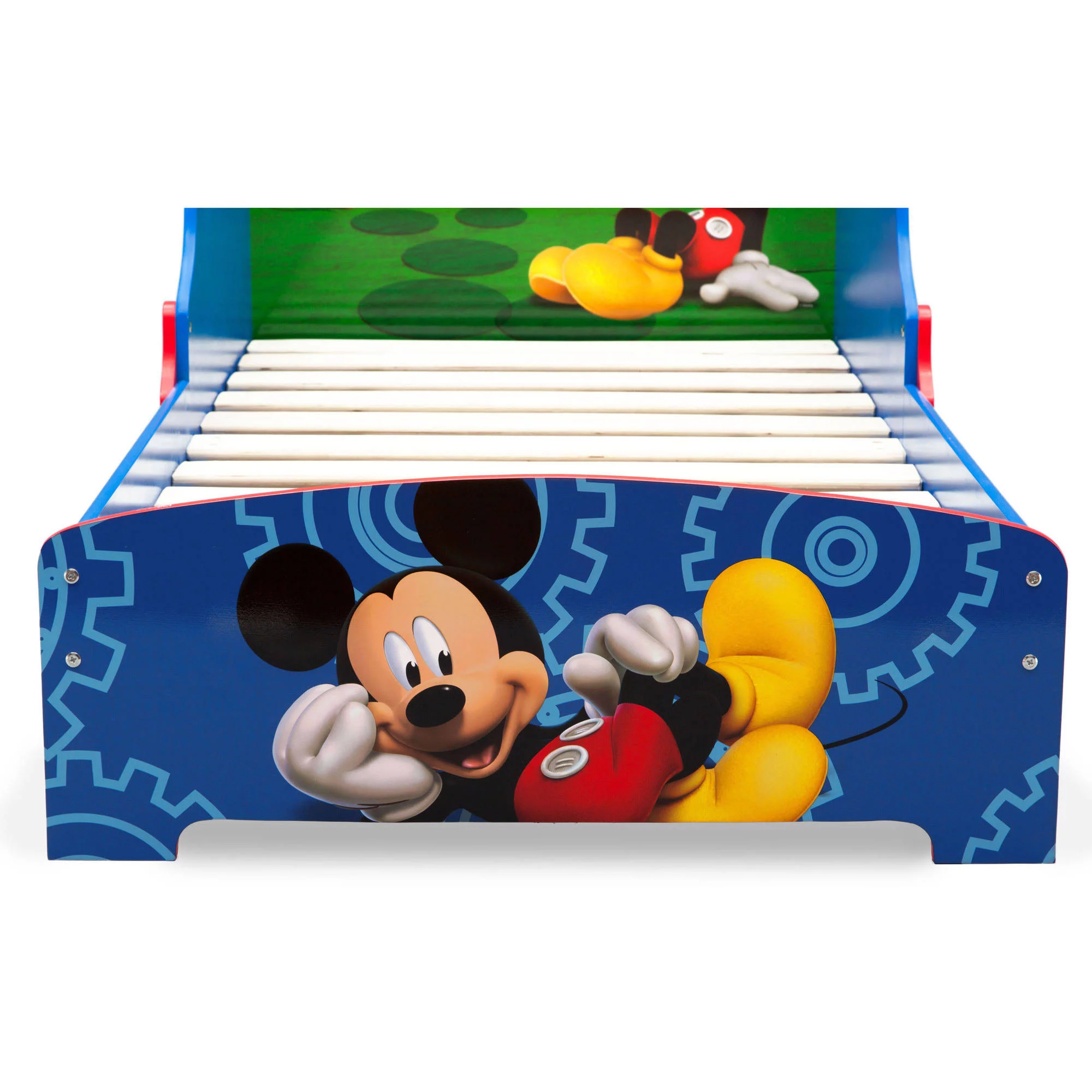 Disney Mickey Mouse Wooden Toddler Bed by Delta Children, Greenguard Gold Certified, Blue
