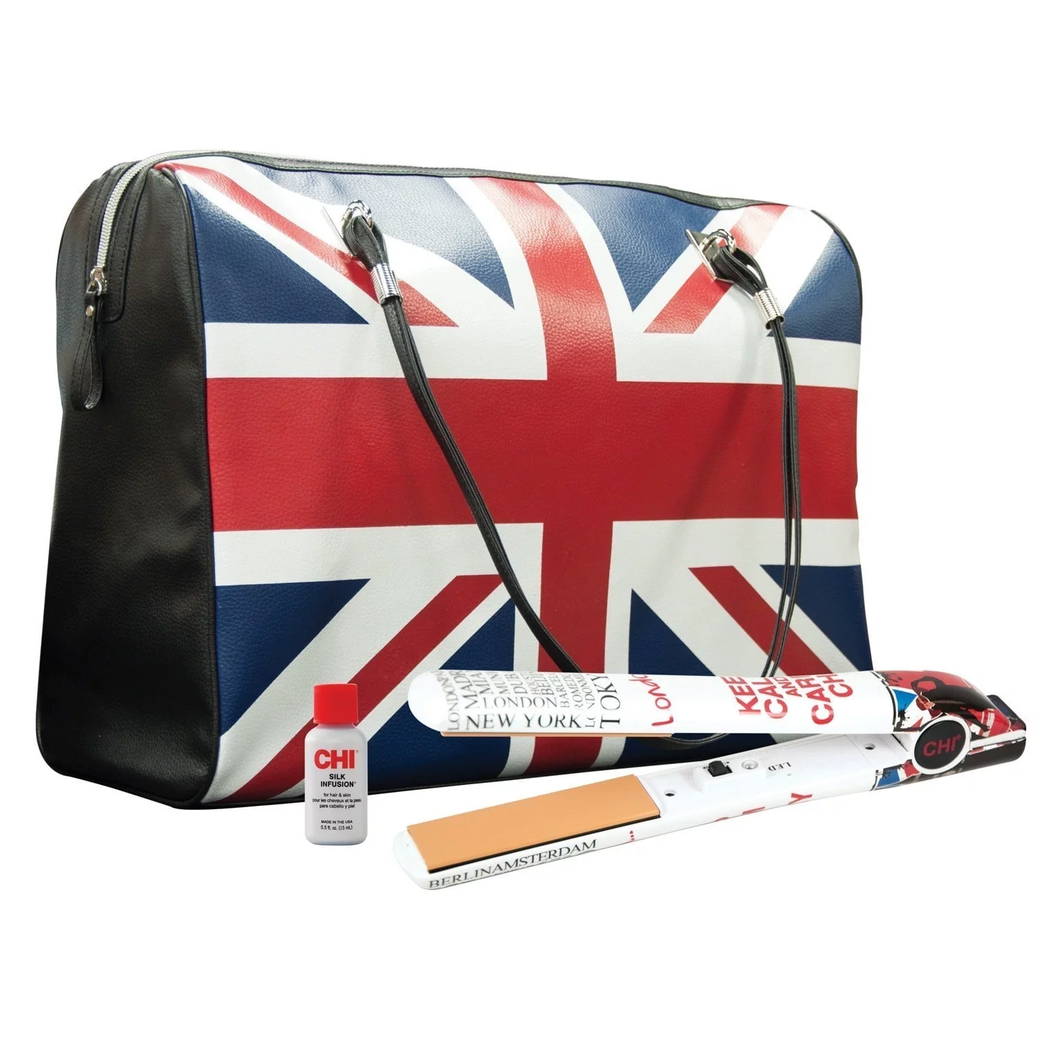 CHI Pro Limited Edition British Invasion 1-inch Ceramic Flat Iron with Tote Bag