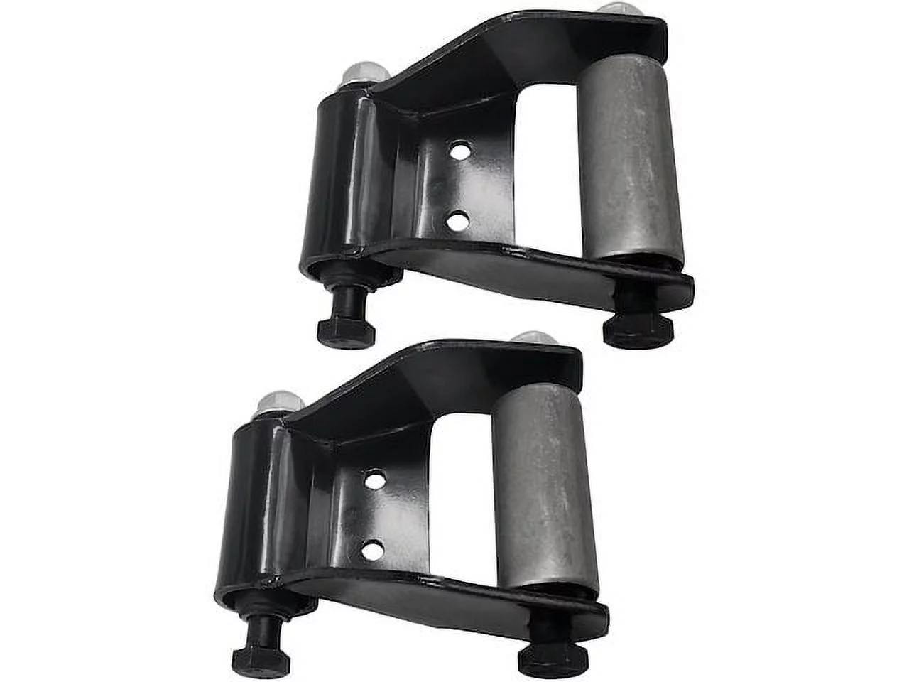 Rear Rearward Leaf Spring Shackle Set - Compatible with 1975 - 1998 Ford E-350 Econoline 1976 1977 1978 1979 1980 1981 1982 1983 1984 1985 1986 1987 1988 1989 1990 1991 1992 1993 1994 1995 1996