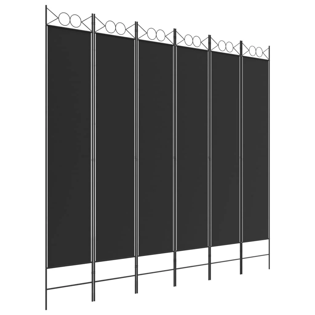 Anself 6-Panel Room Divider Black 94.5