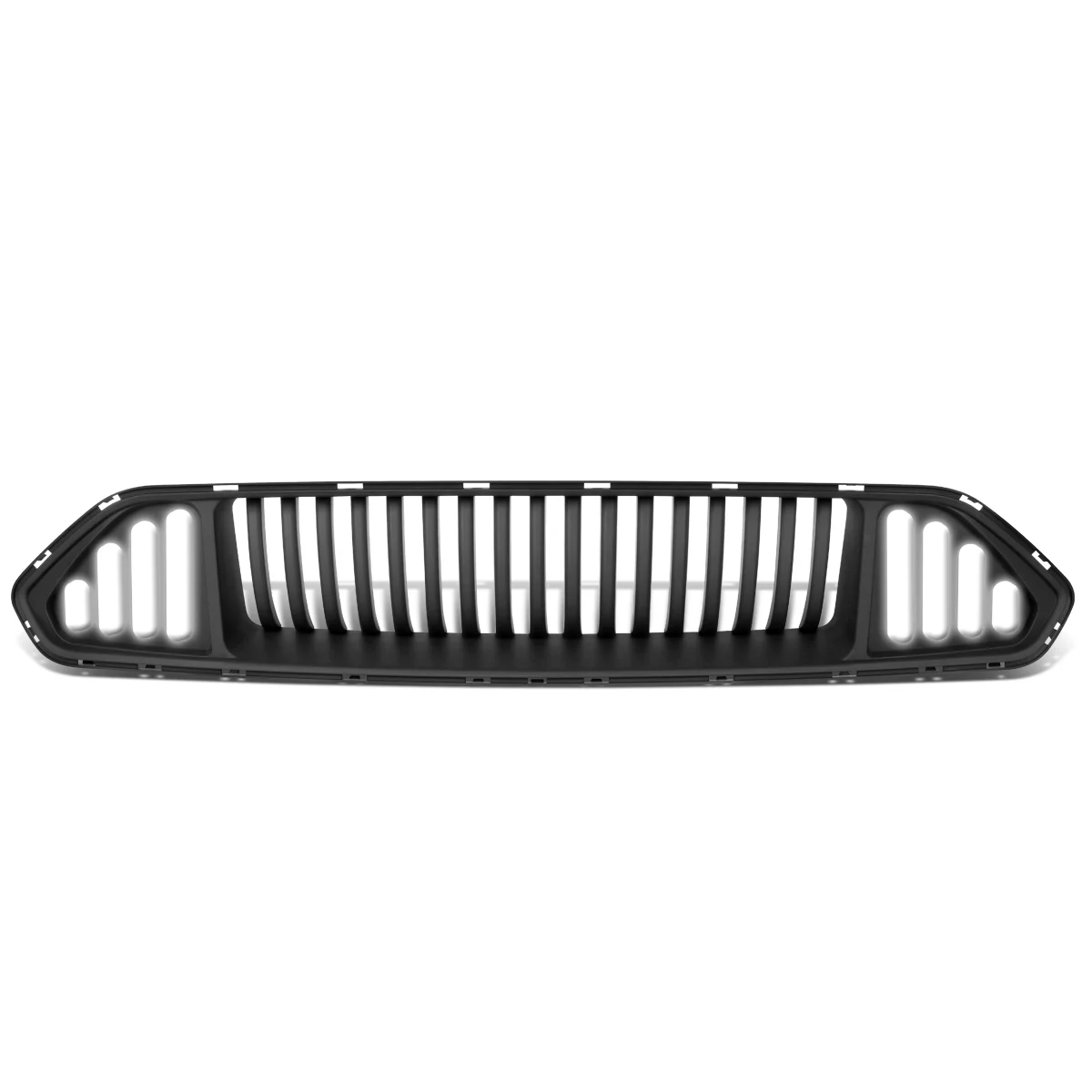 DNA Motoring GRF-LB-FM18-T1Z-FU For 2018 to 2020 Ford Mustang Bese Ecoboost GT LED Tube Bar Vertical Fence Styling Front Upper Bumper Grille 19 2019