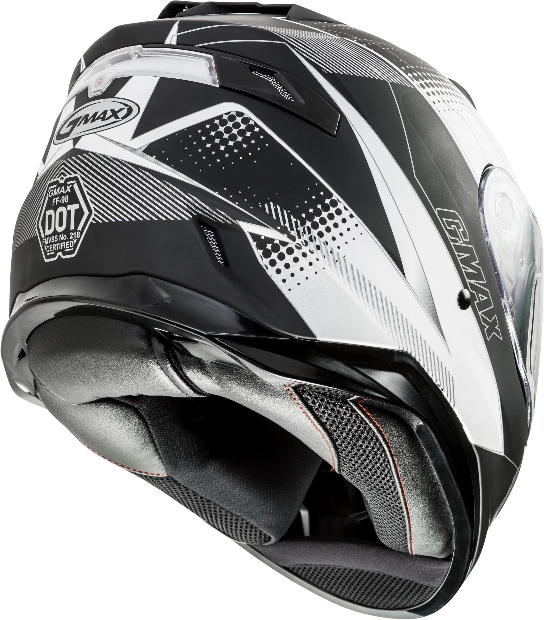 GMAX FF-98 Apex Full Face Motorcycle Helmet Matte Black/White 3XL