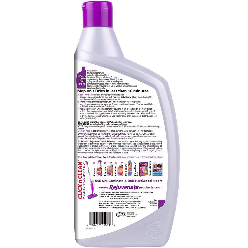 Rejuvenate Shine Refresher Polish Removes Scratches Wood Cleaner, 32 Fluid Ounce