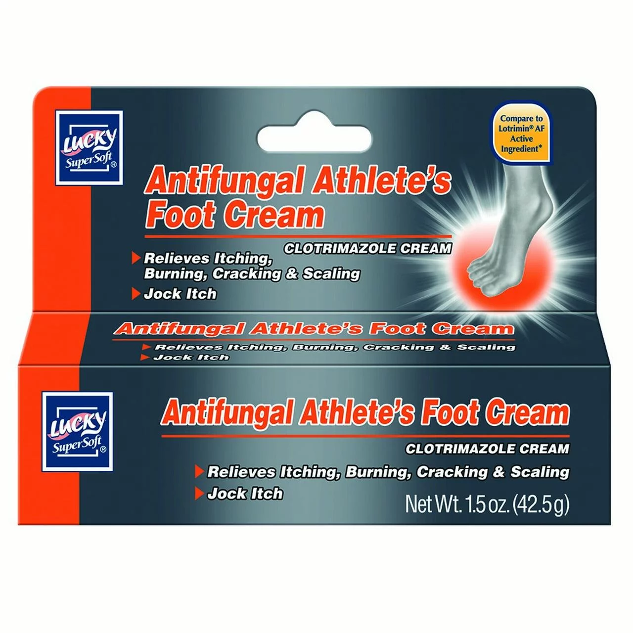 Lucky Super Soft Ointments, Antifungal Athlete'sFoot Cream, 1.5 Oz