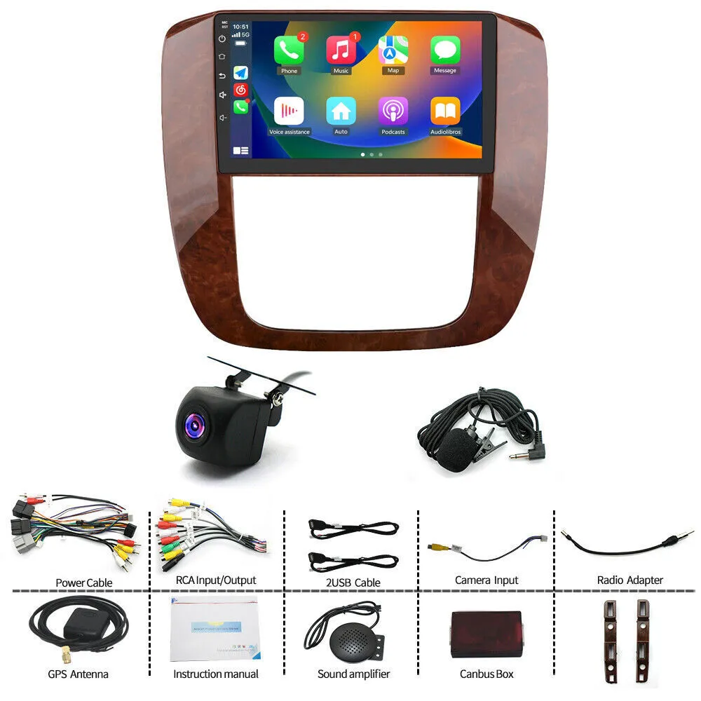 For 2007-2012 Chevrolet Tahoe Android 12.0 Stereo Car Radio GPS Carplay