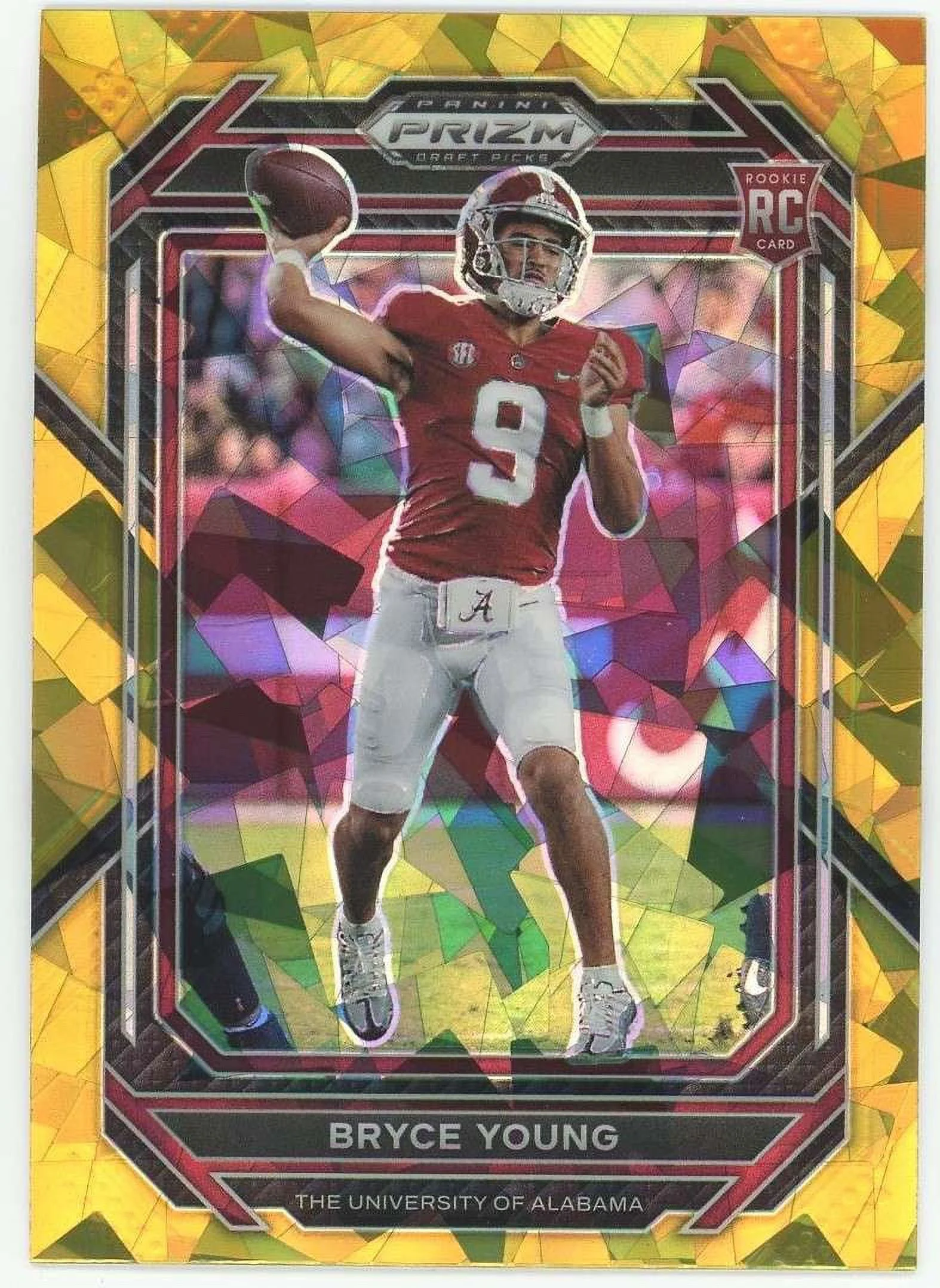 NFL 2023 Panini Prizm Draft Picks Gold Ice Prizm Bryce Young #101 (Rookie)