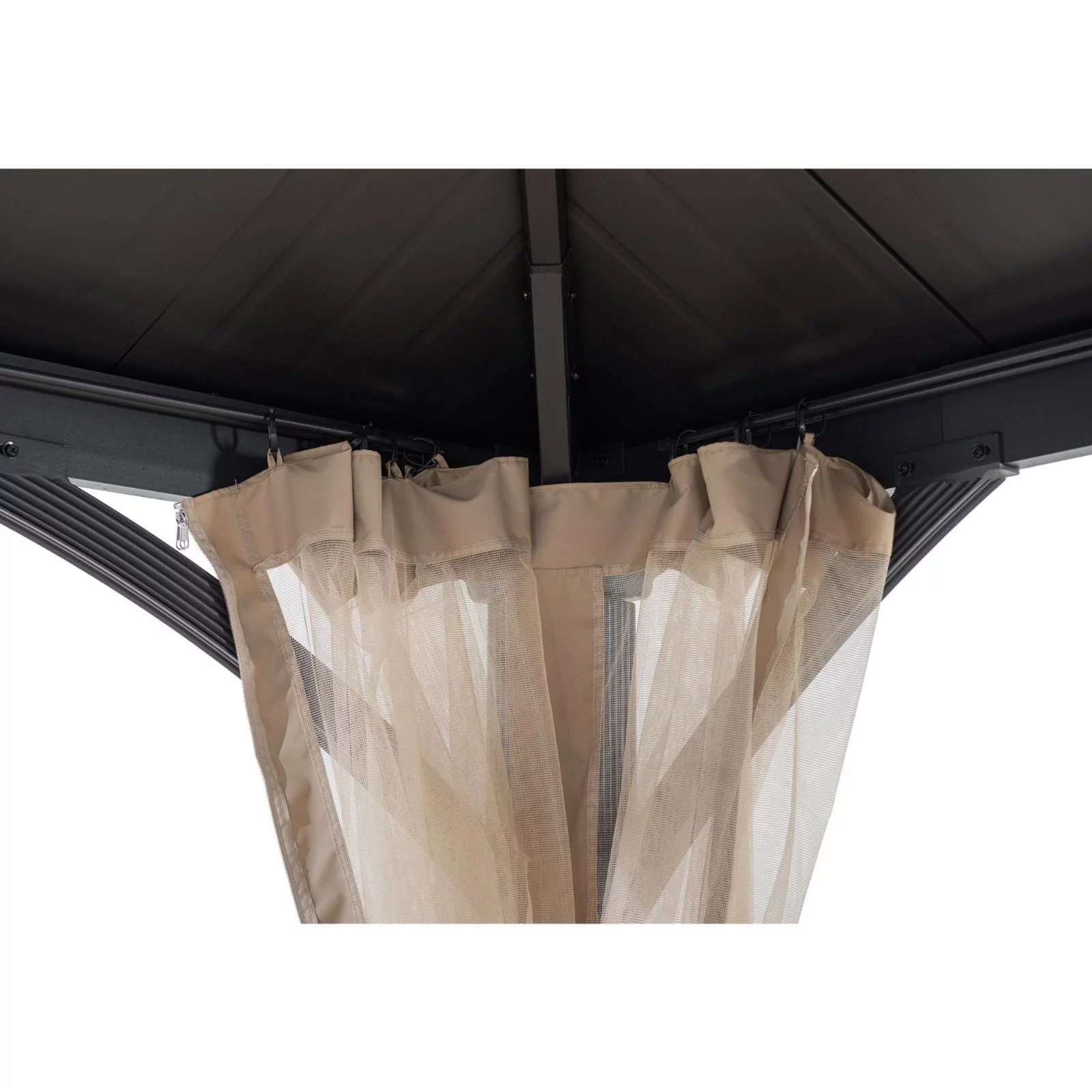 Sunjoy Cross Hip 10.5 x 12.5 ft. 2 Tier Hardtop Steel Gazebo