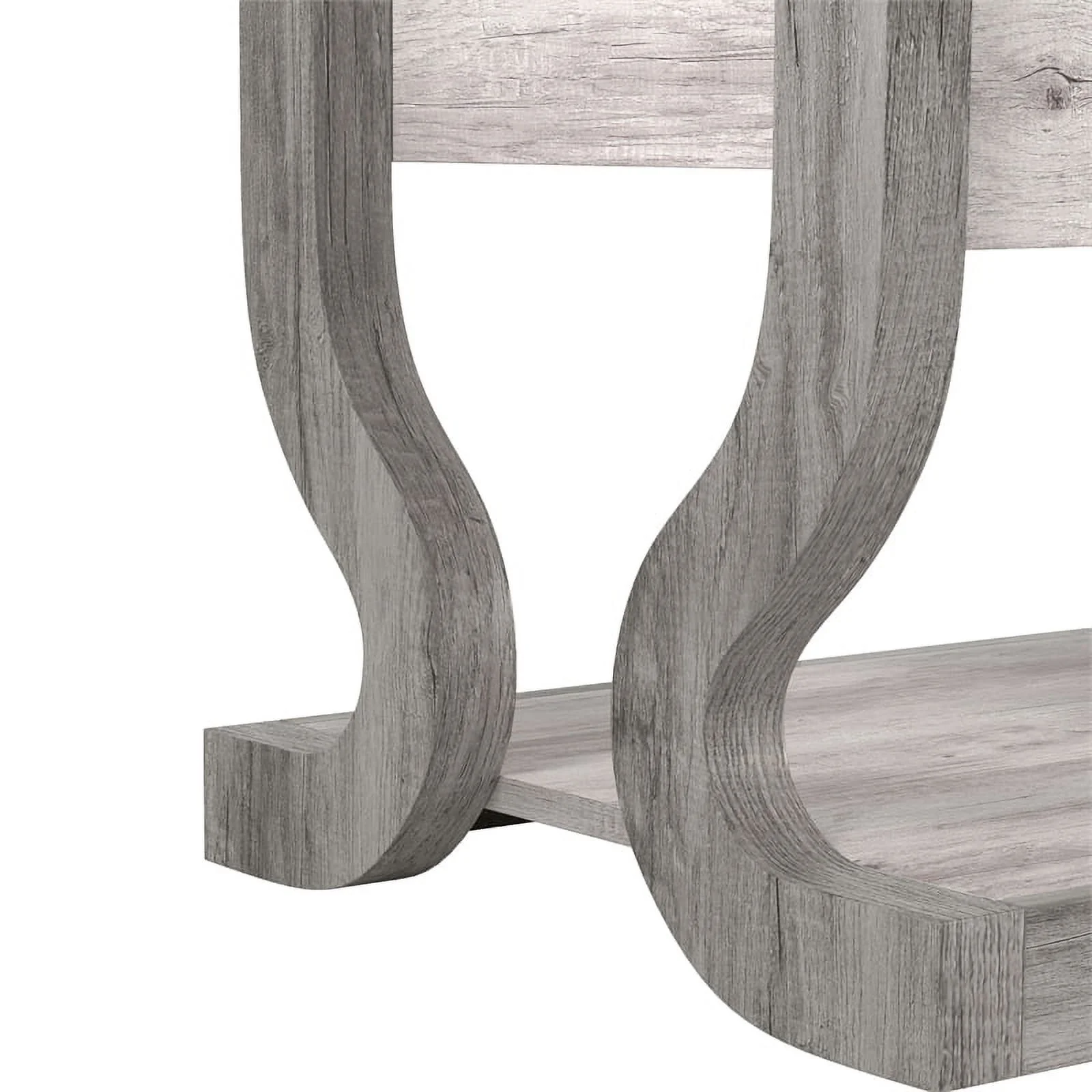 Furniture of America Tromb Wood 1-Drawer End Table with Shelf in White