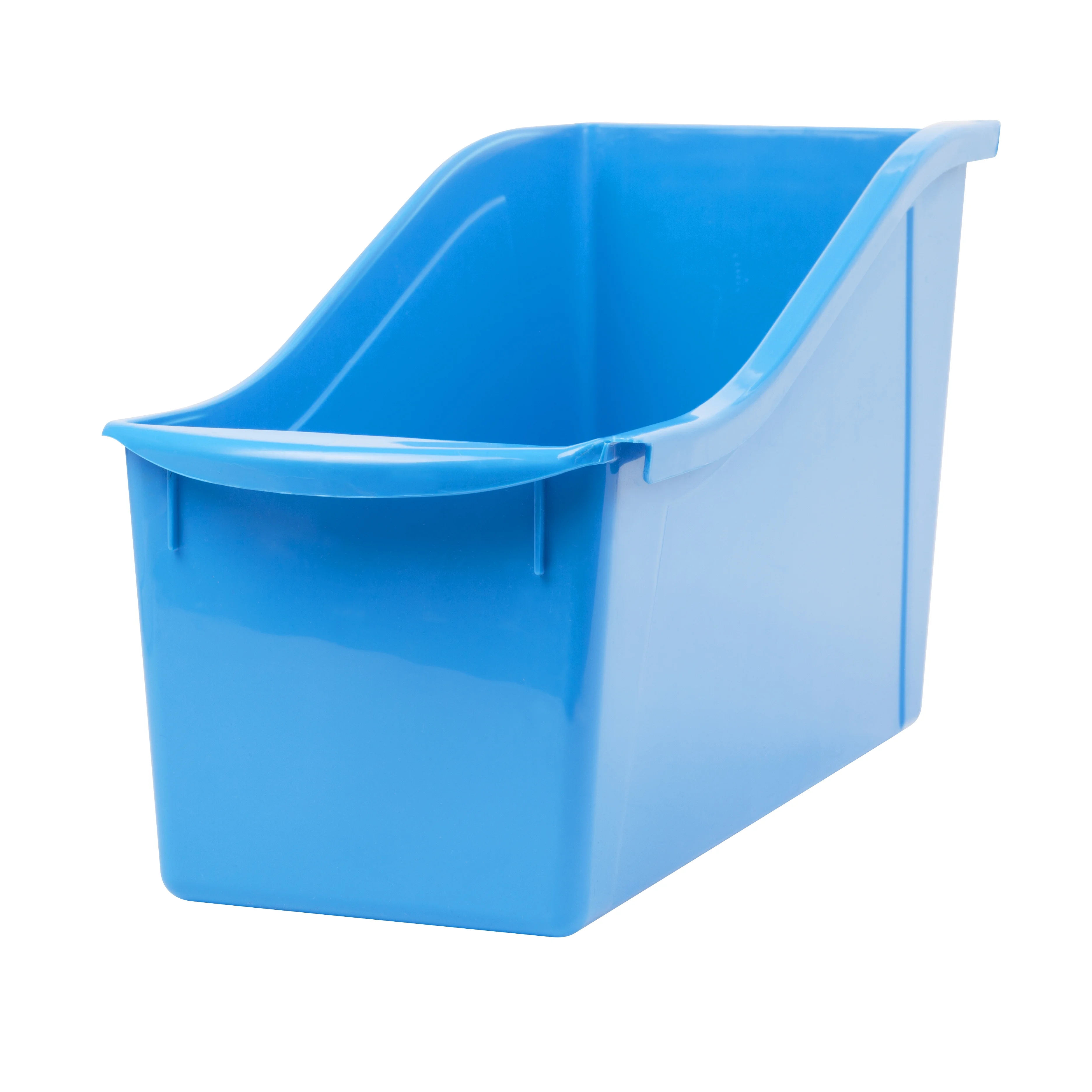 Pen+Gear Plastic Desktop Book Organzer Bin with Label Pocket, Hawaiian Ocean, 6-Pack