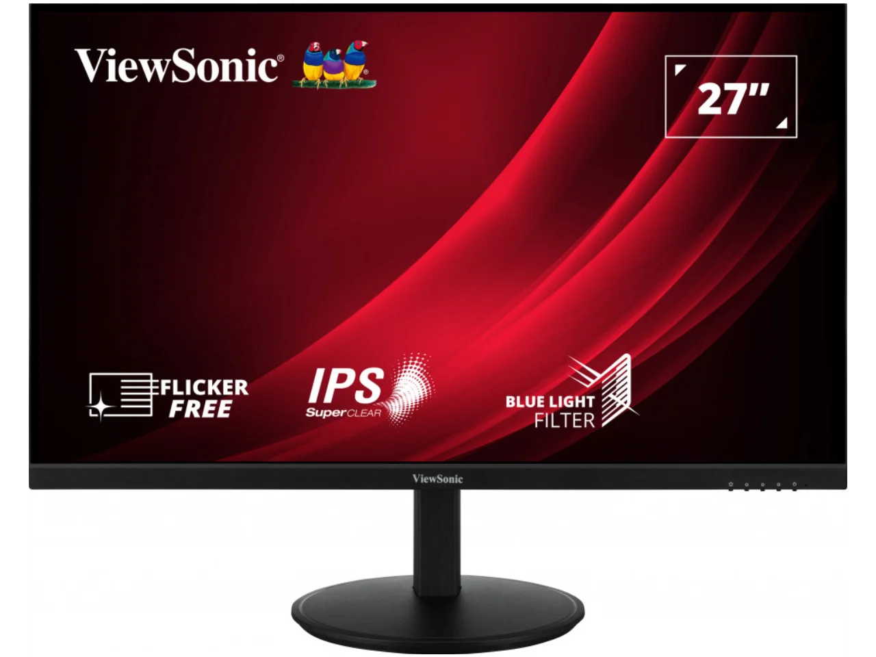 ViewSonic VA2709M 27 Inch 1080p IPS Monitor with Frameless Design, 100Hz, Dual Speakers, HDMI, and VGA Inputs for Home and Office